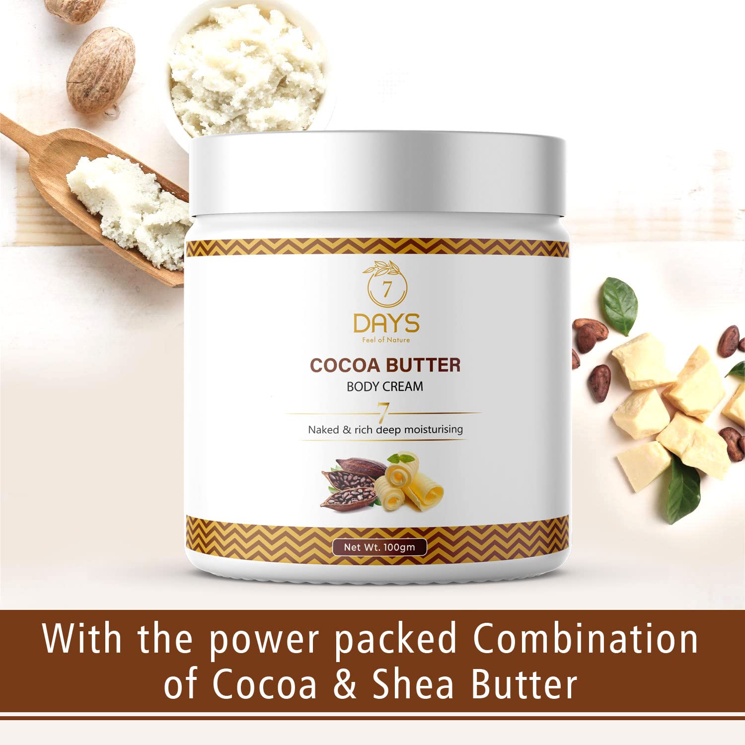 Men's & Women's Cocoa Butter Body Cream for Dry Skin – 24 Hour Deep Hydration | Shea Butter Moisturizer with Extra Nourishing Formula – Hydrating Hand & Body Lotion (100ml) – Perfect for Daily Skincare Routine & Winter Dry Skin Care