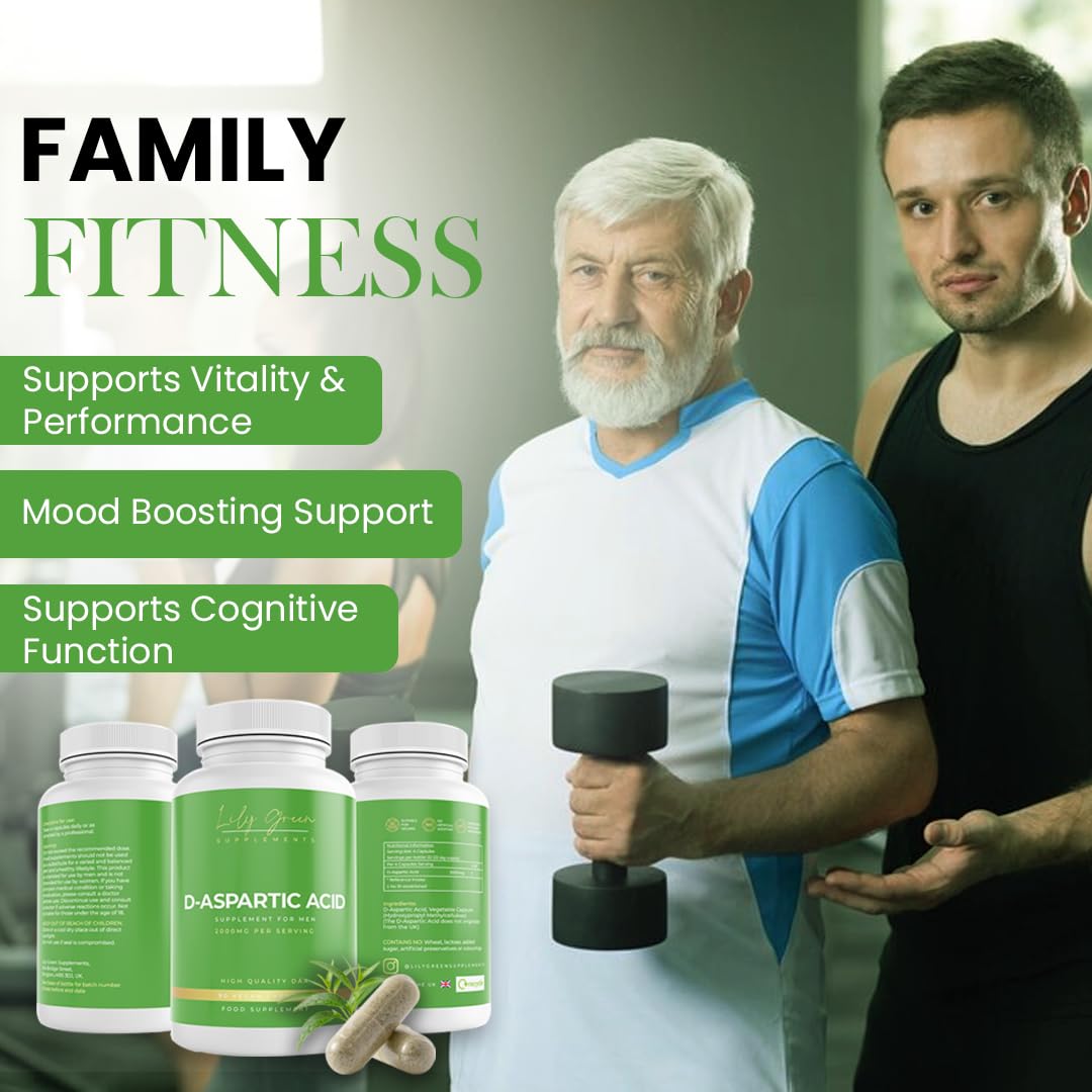 **Premium 2000mg D-Aspartic Acid (DAA) Testosterone Booster for Men - Natural Muscle Growth & Strength Supplement | 90 Vegan Capsules | UK Made | Gym, Bodybuilding & Athletic Performance Support**