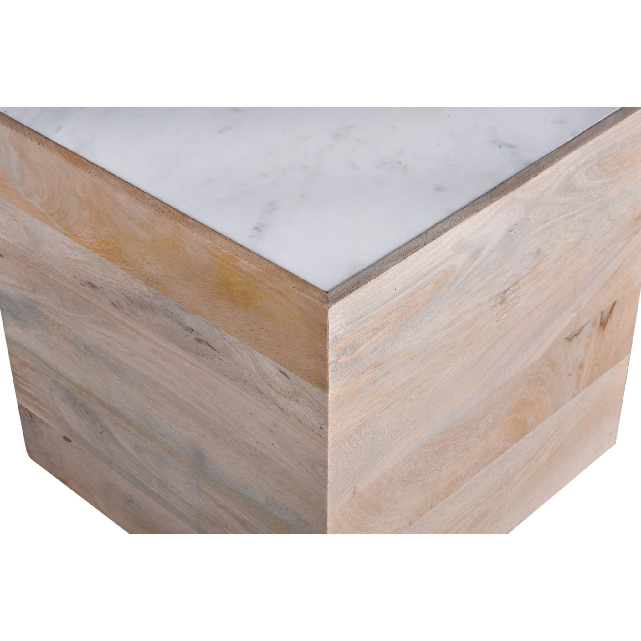 Avani White Marble End Table - Modern Nightstand for Bedroom & Living Room - Elegant Side Table with Sturdy Metal Base - Perfect for Coffee, Books & Decor