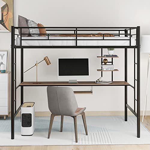 Black +Desk +Shelf