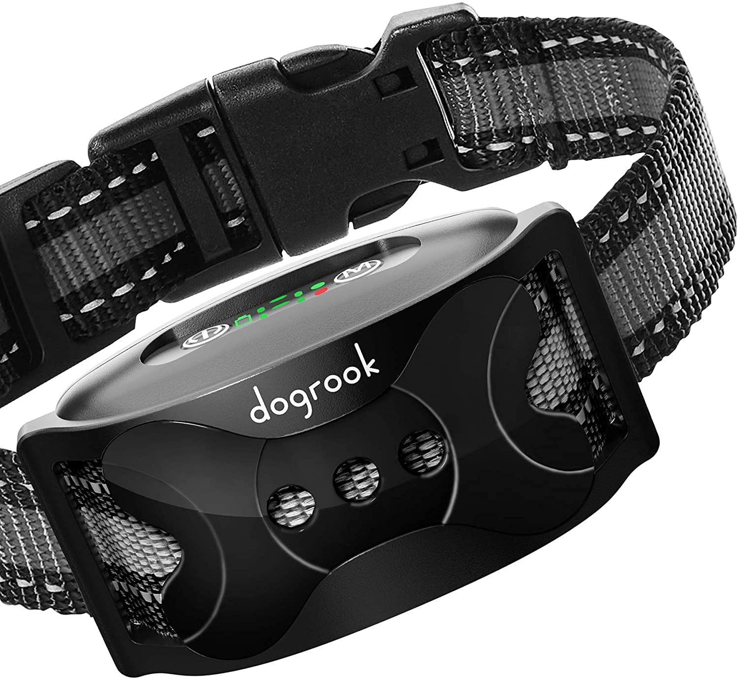 DogRook Anti Bark Collar for Dogs - Humane Training Collar with Beep & Vibration Modes - No Shock Waterproof Dog Bark Control Device - Fits Small, Medium & Large Dogs (12-110 lbs) - Perfect for Home, Travel & Outdoor Use
