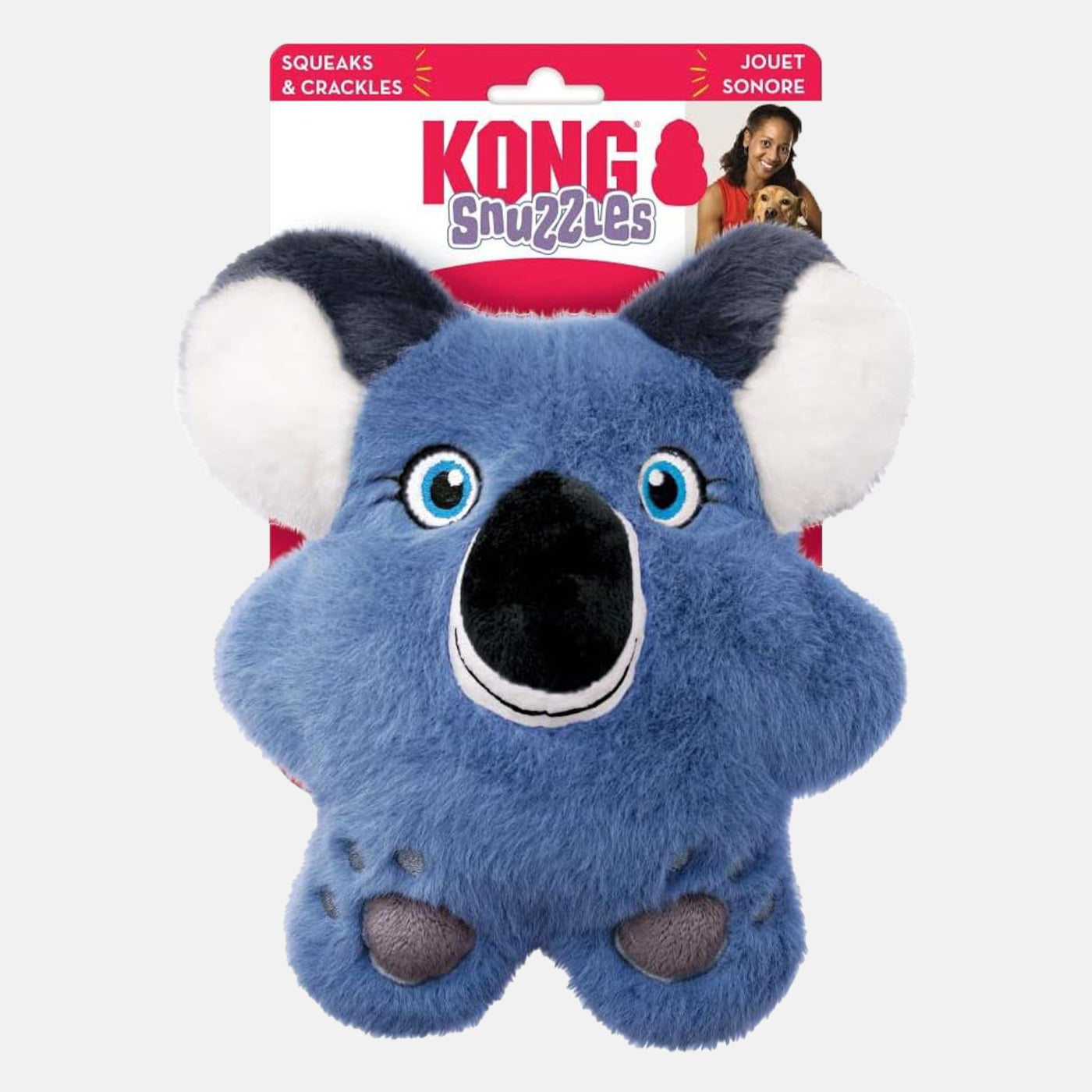 KONG Snuzzles Koala Plush Dog Toy - Soft & Cuddly Chew Toy for Small & Medium Dogs - Perfect for Cuddling, Playtime & Anxiety Relief