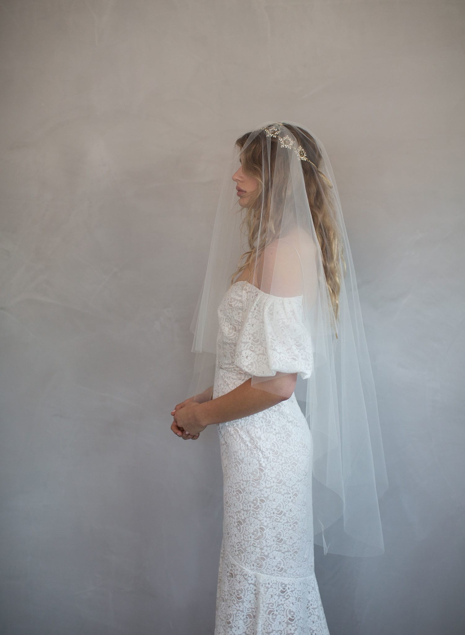 Elegant Simple Subtle Lift Veil with Blusher - Wedding Accessory Style #785 | Perfect for Bridal Ceremonies, Photos & Special Occasions