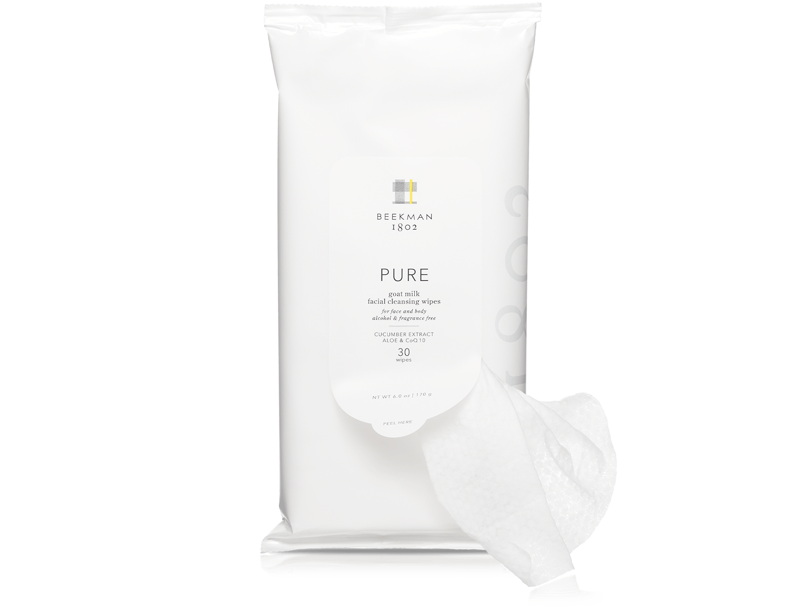 Pure Face Wipes for Sensitive Skin - Gentle Makeup Remover & Cleansing Towelettes - Perfect for Travel, Gym & Daily Skincare Routine