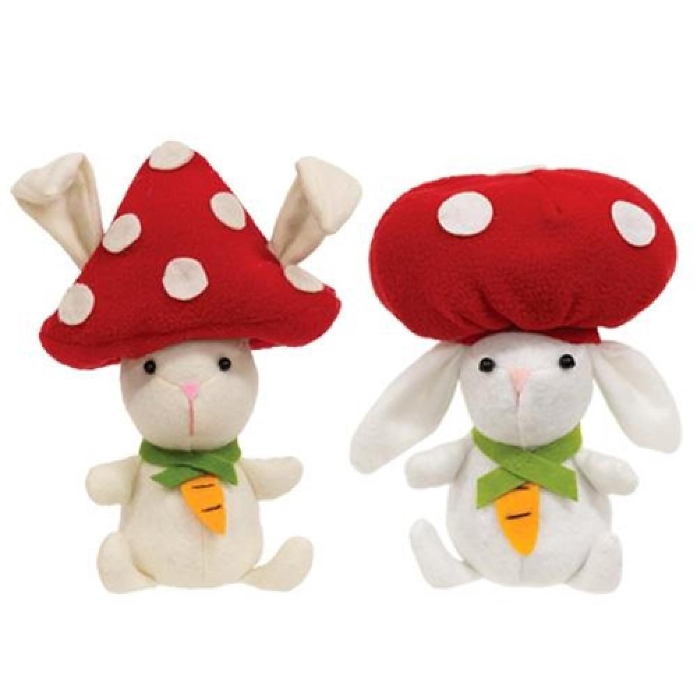Cute Mushroom Bunny Plush Toy - Soft Stuffed Animal for Kids, Girls & Boys - Perfect for Nursery Decor, Birthday Gifts & Cuddling