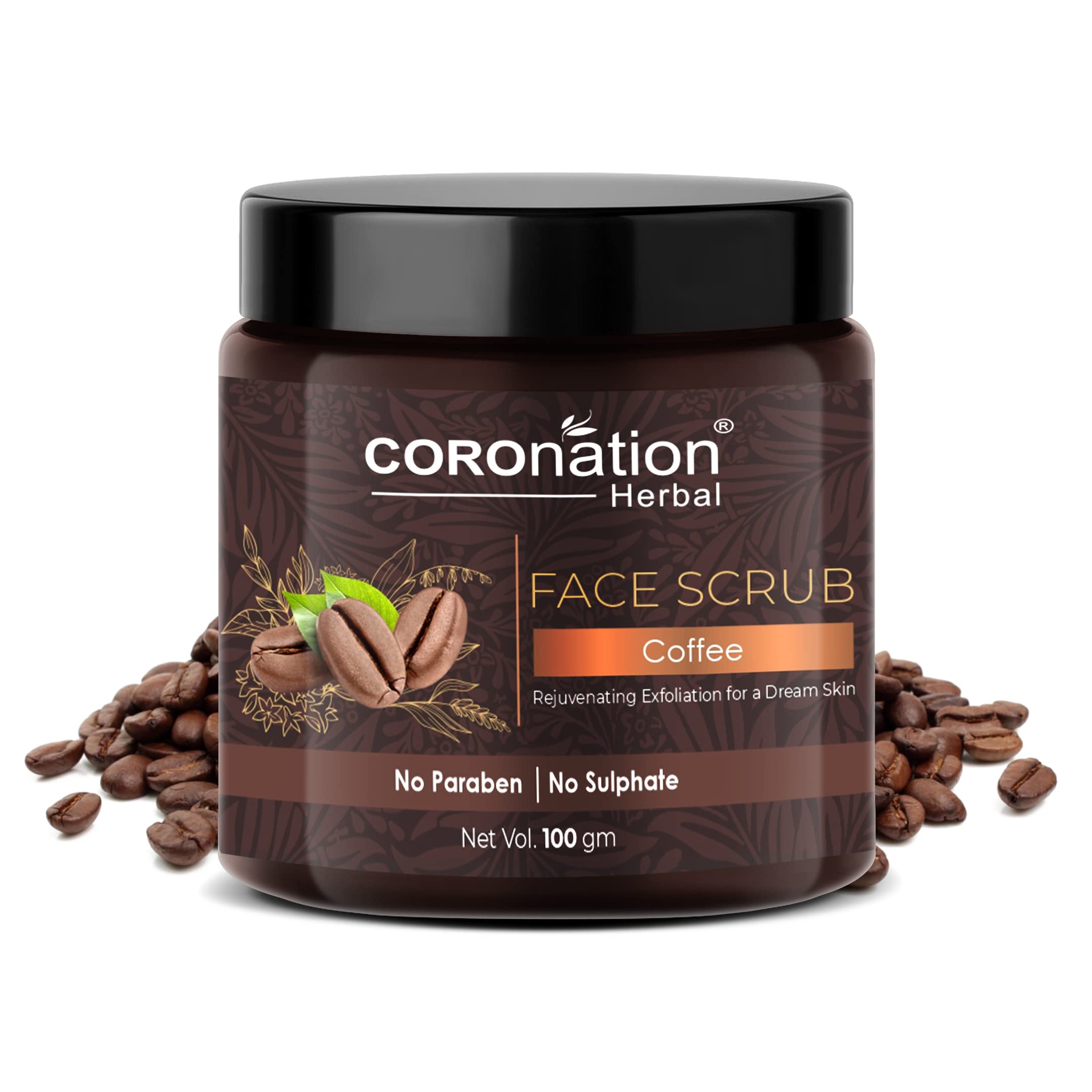 Organic Arabica Coffee Face Scrub for Men & Women - Deep Exfoliation, Blackhead & Whitehead Remover, Skin Polishing & Rejuvenation - Natural Tan & Dead Skin Removal - Perfect for Daily Skincare & Spa Treatment at Home
