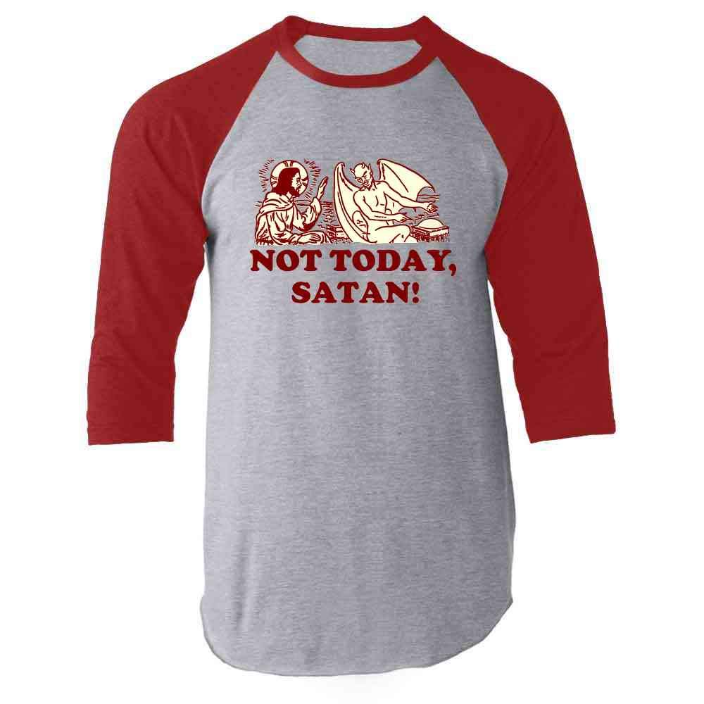 Funny Christian Meme T-Shirt for Men - Not Today Satan Jesus Graphic Tee | Casual Wear, Church Outfits & Gift Ideas