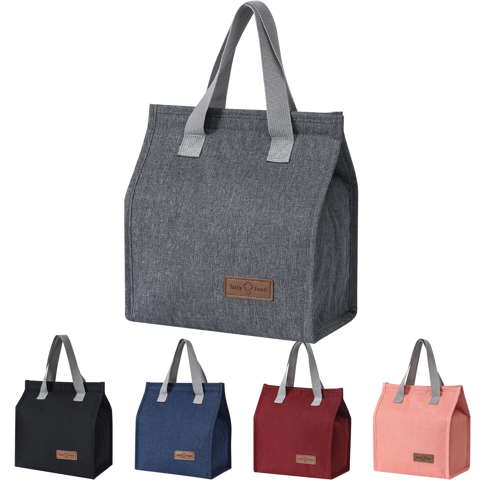 Insulated Lunch Bag for Women & Men - Reusable Lunch Box Tote for Work, Office & Travel - Grey | Perfect for Meal Prep, Picnics & Daily Commute