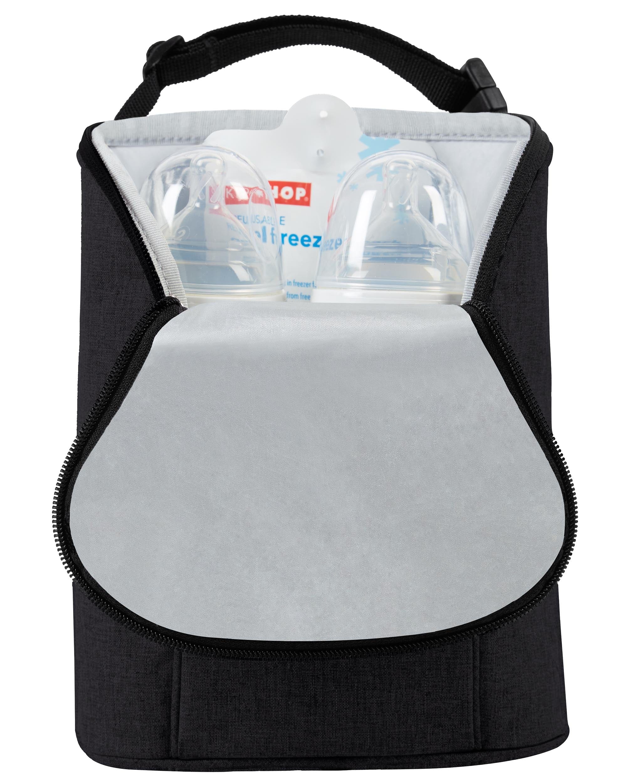Skip Hop Grab & Go Double Bottle Bag - Insulated Baby Bottle Holder for Twins, Perfect for Daycare, Travel & On-the-Go Parents - BPA-Free & Leak-Proof Design