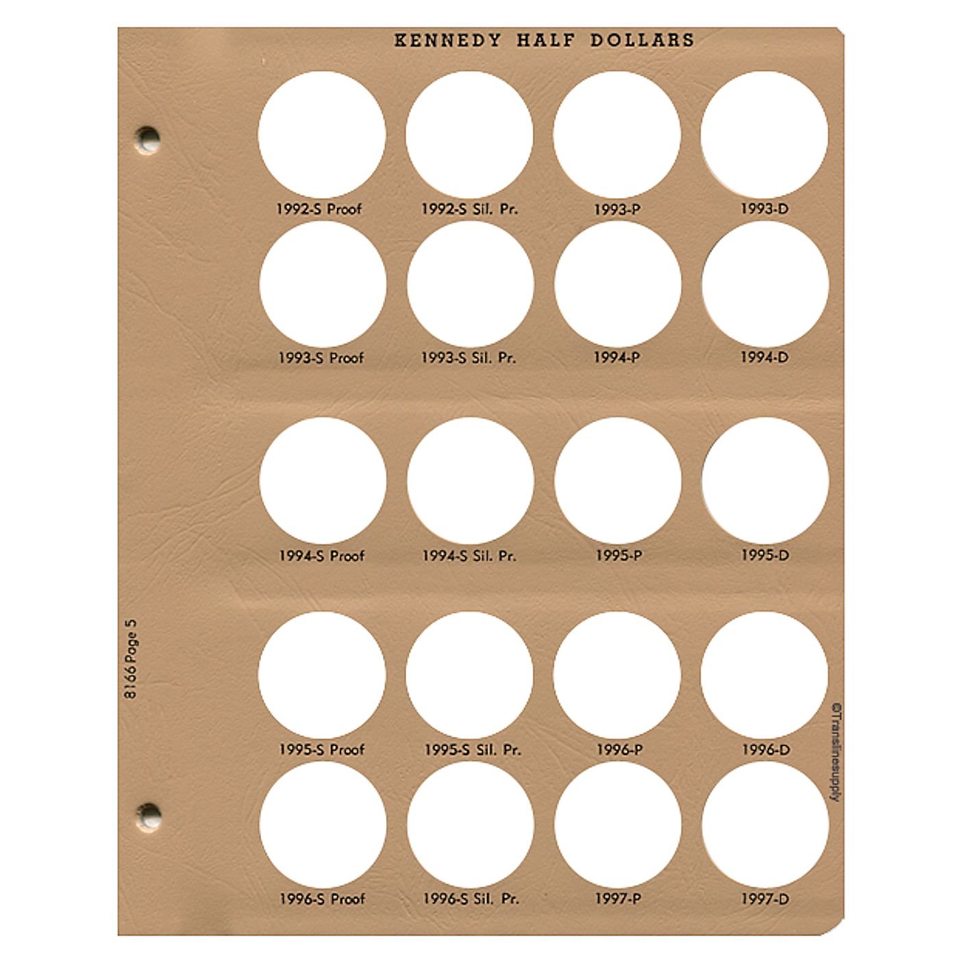 Dansco US Kennedy Half Dollar Coin Album with Proof 1964-2011 #8166 - Premium Coin Collection Book for US Half Dollar Coins - Perfect for Coin Collectors, Numismatists & History Enthusiasts