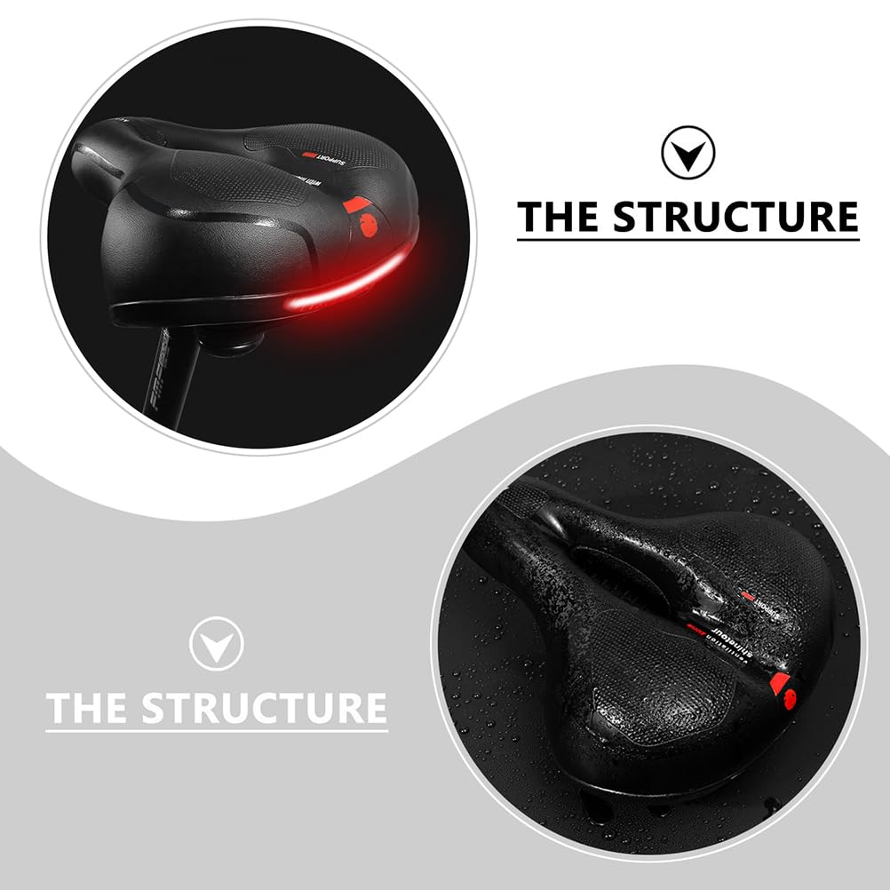 Comfortable Memory Foam Bike Saddle for Adults - Shock Absorbing Waterproof Seat for Mountain & Road Bikes - Cycling Essentials
