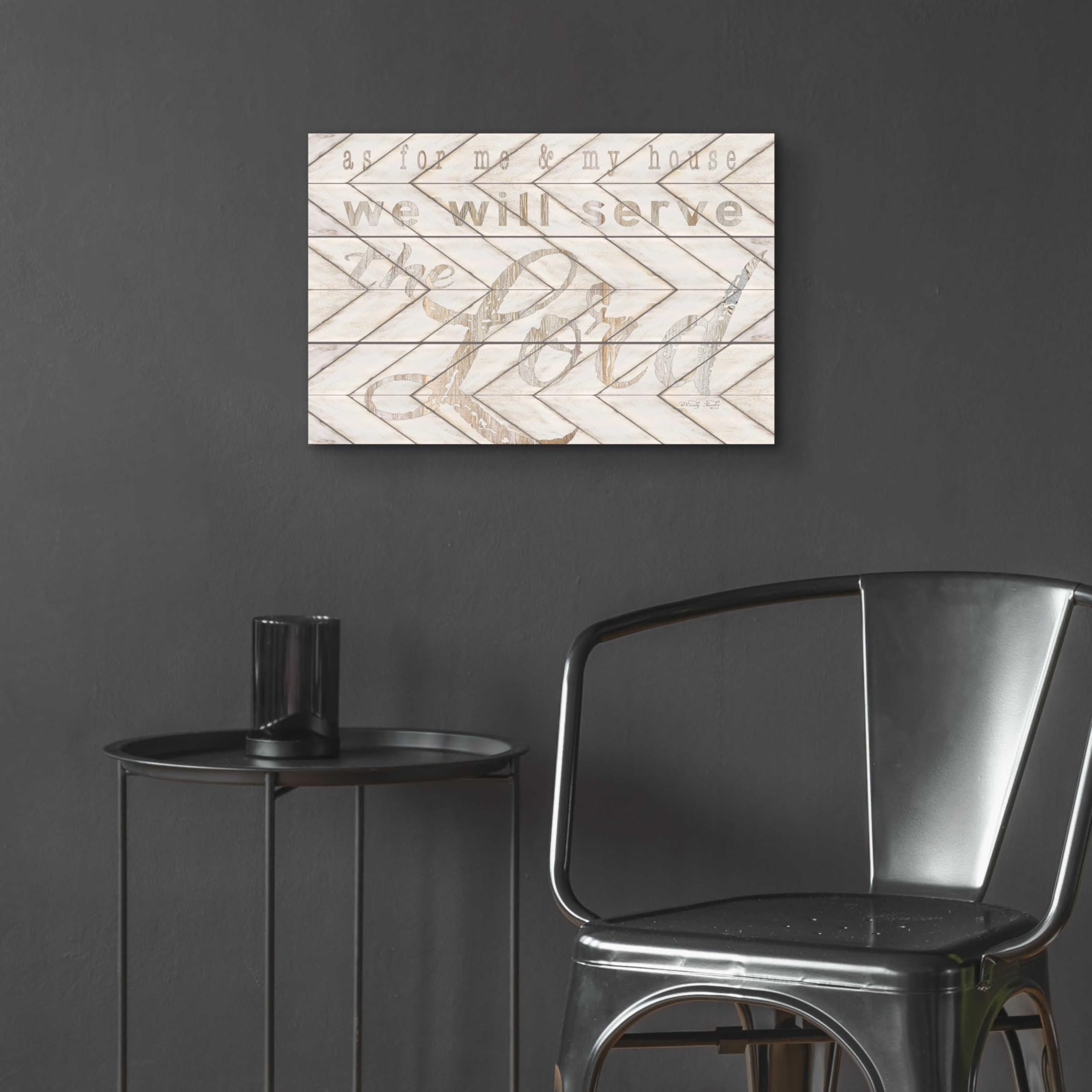 Epic 'We Will Serve the Lord' Christian Wall Art by Cindy Jacobs - 24x16 Inch Acrylic Glass Canvas - Perfect for Home Decor, Church & Office Inspiration