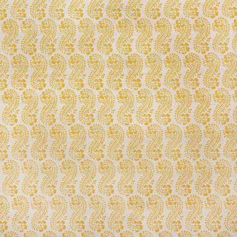 Lani Printed Fabric Linen Cotton Blend Turmeric Dye - Perfect for Boho Home Decor, DIY Crafts & Fashion Accessories