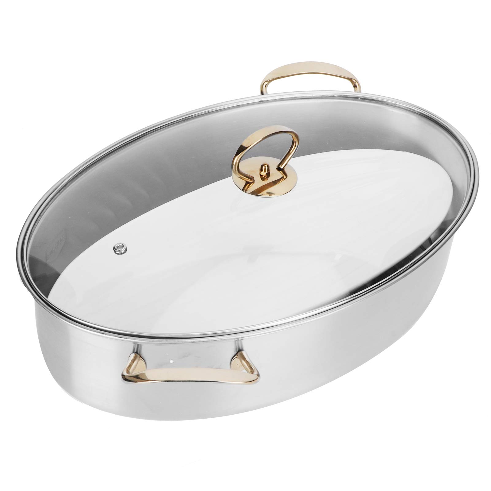 Premium Stainless Steel Large Capacity Steamer Pot Set - 8 Qt Cooking Pot with Lid for Grains, Fish & Vegetables | Multi-Purpose Cookware for Home Kitchen, Restaurant & Outdoor Camping