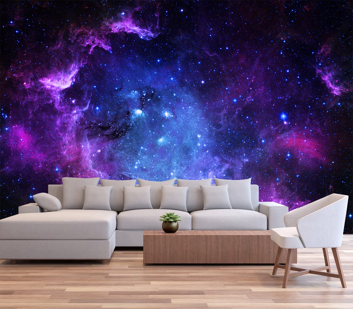 Starry Sky Wall Murals - Large Non-Adhesive Wallpaper for Living Room, Bedroom & Dining Room | Perfect for Home Decor, Kids' Rooms & Romantic Atmospheres