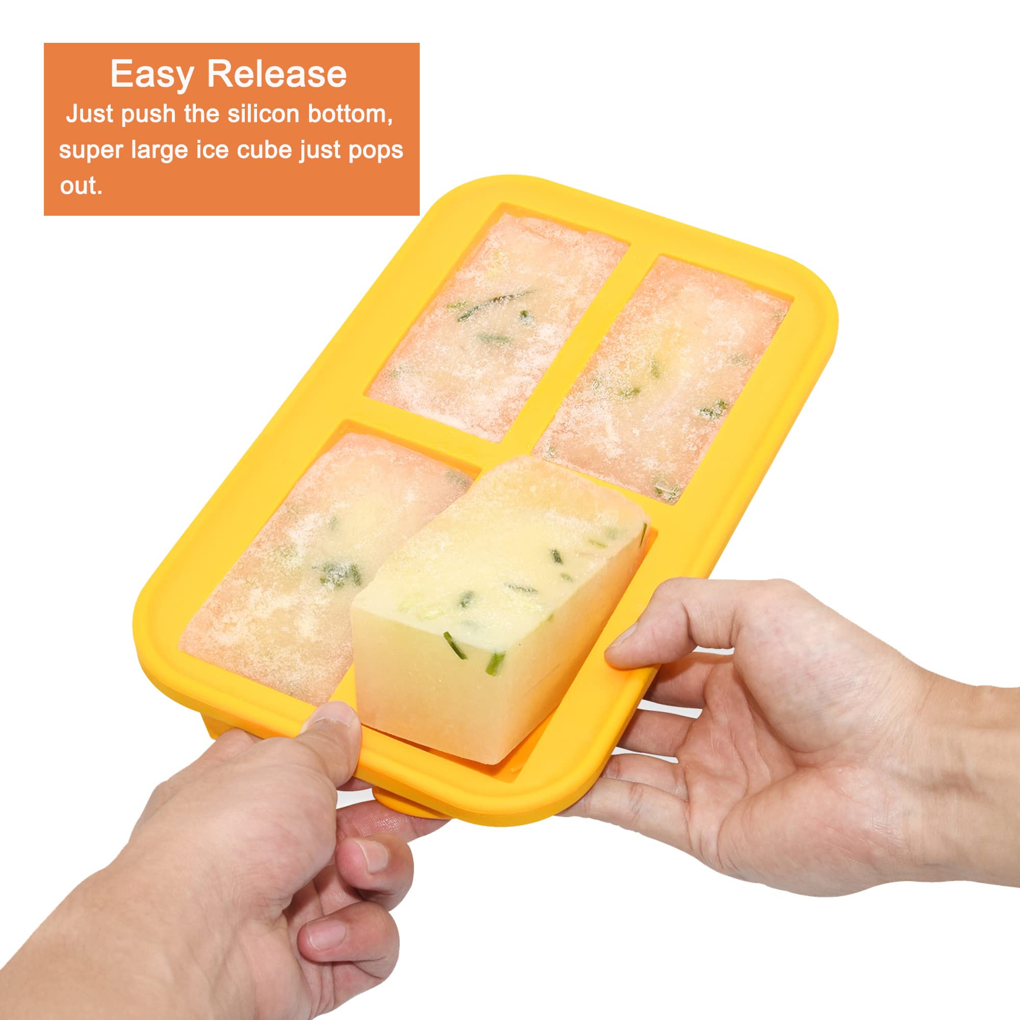 Extra-Large Silicone Soup Freezer Tray - 300ml Portion (2 Pack) | Reusable Silicone Food Storage Containers for Soup, Sauce, Baby Food & Meal Prep | Perfect for Freezing, Portion Control & Organized Kitchen Storage