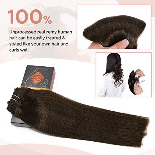 Premium 9A Brazilian Clip-In Human Hair Extensions - 7pcs Double Weft for Instant Volume & Length | Perfect for Weddings, Parties & Everyday Styling