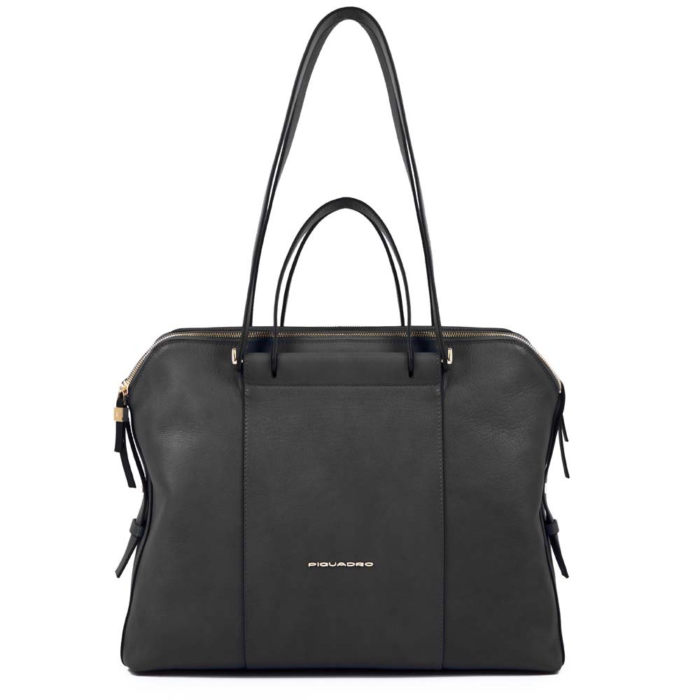 Piquadro Premium Black School Backpack for Students - Durable Laptop Bag with Multiple Compartments for Books & Essentials - Perfect for College, High School & Daily Commute