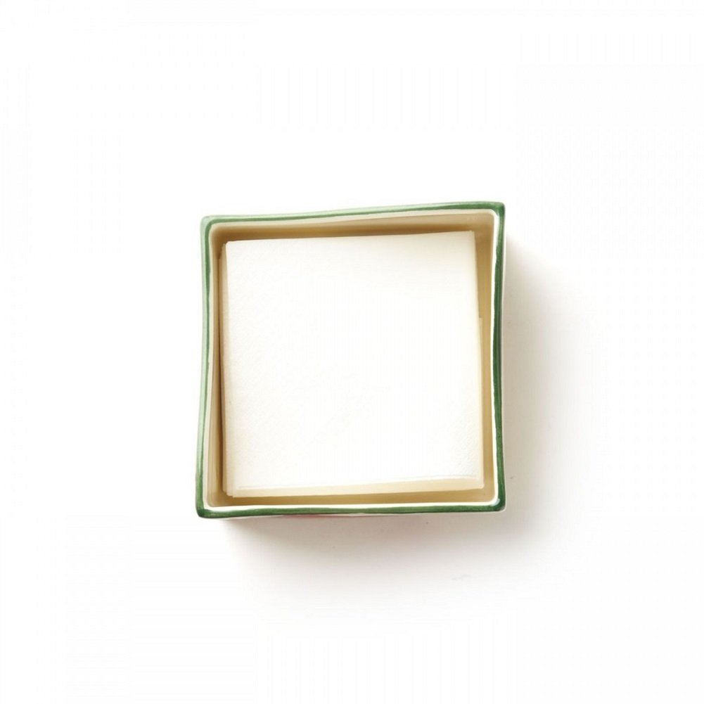 Vietri Old St. Nick Ceramic Napkin Holder - 5.5
