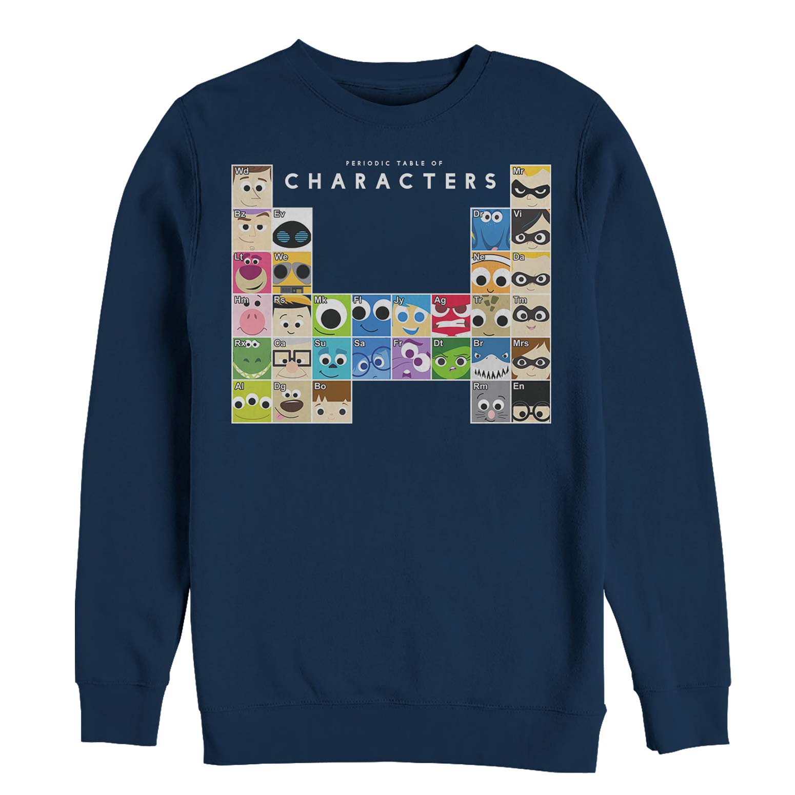Pixar Periodic Table Sweatshirt for Men - Casual & Geeky Style