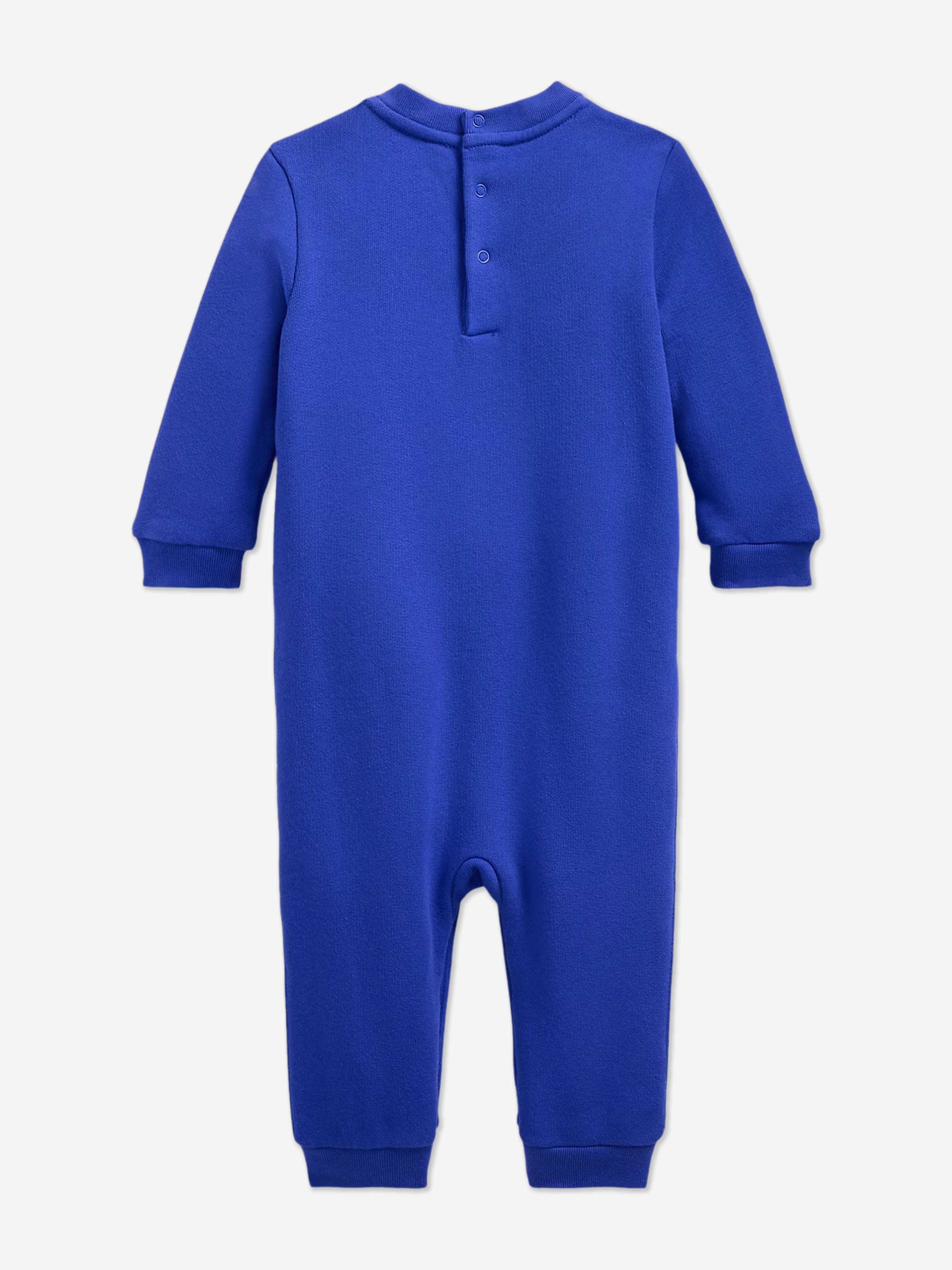 Blue Baby Boys Polo Bear Fleece Coverall - Warm & Cozy Winter Outfit for Toddlers - Perfect for Playdates, Family Photos & Outdoor Adventures