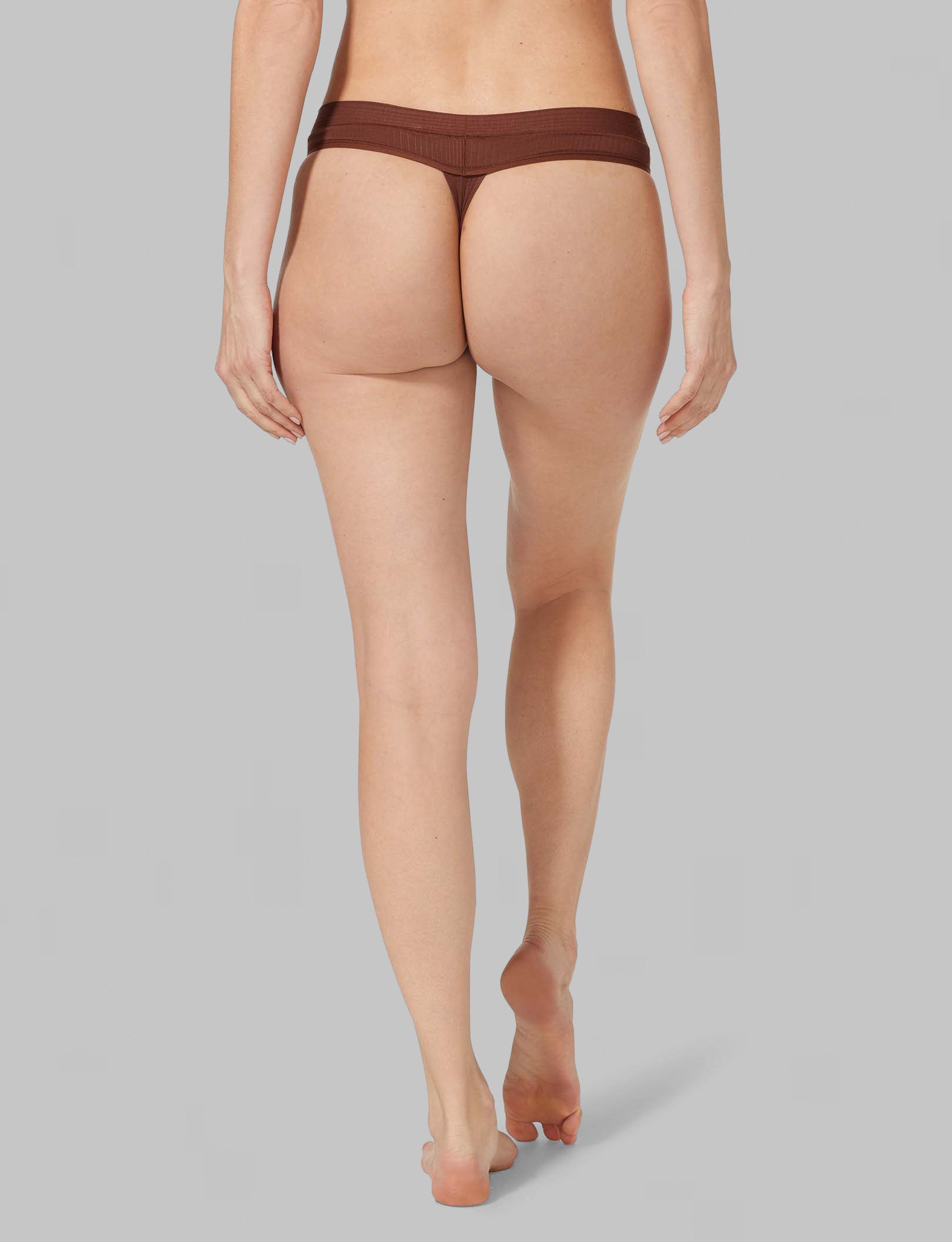 Women's Second Skin Luxe Rib Thong - Ultra Soft Seamless Underwear for All-Day Comfort | Perfect for Yoga, Workouts & Everyday Wear