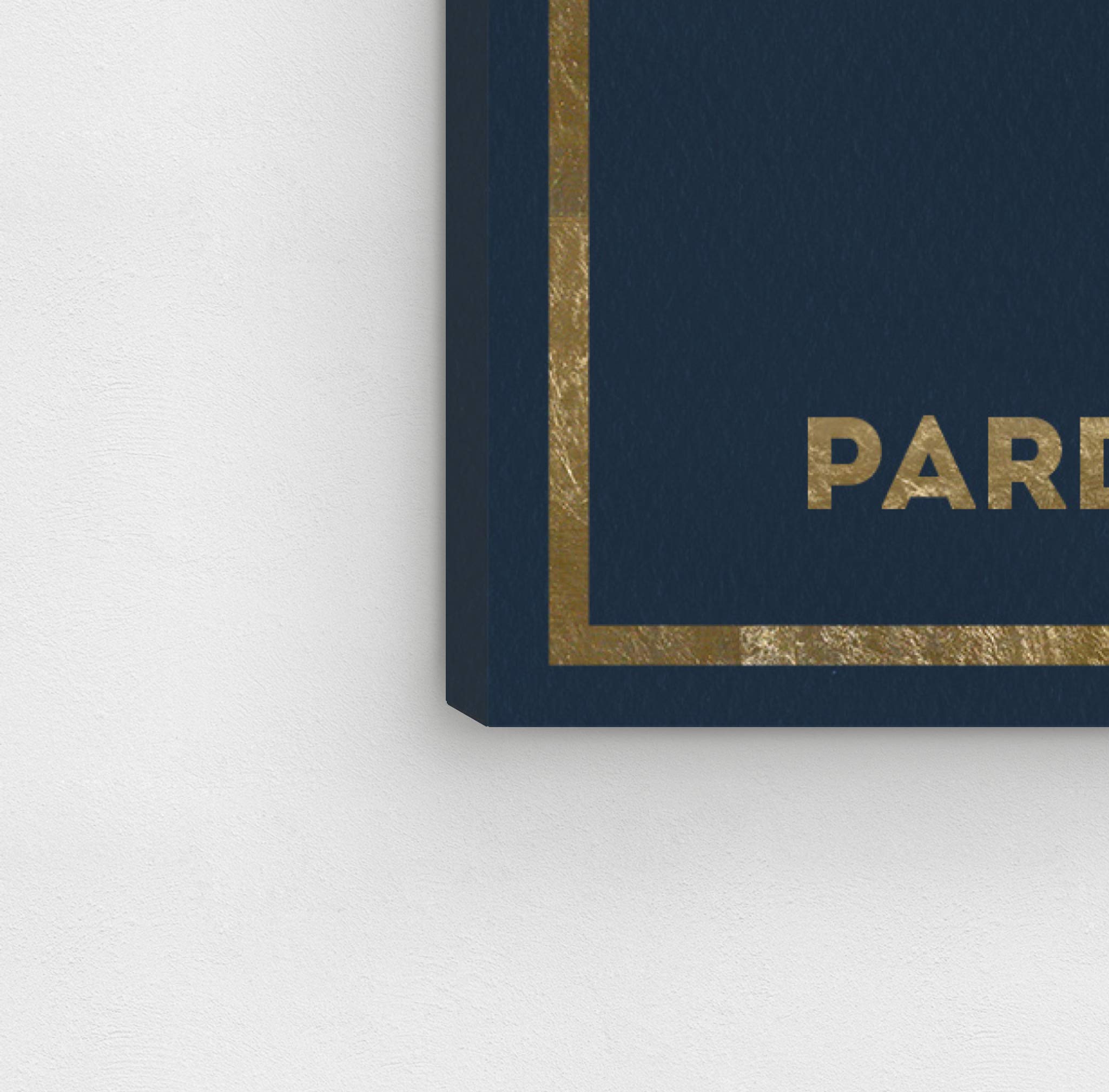 Oliver Gal Artist Co. 'Frenchie' Typography Wall Art Canvas Print - 12x12 Inches Gold & Black Quote Home Decor - Perfect for Living Room, Bedroom & Office Wall Decor