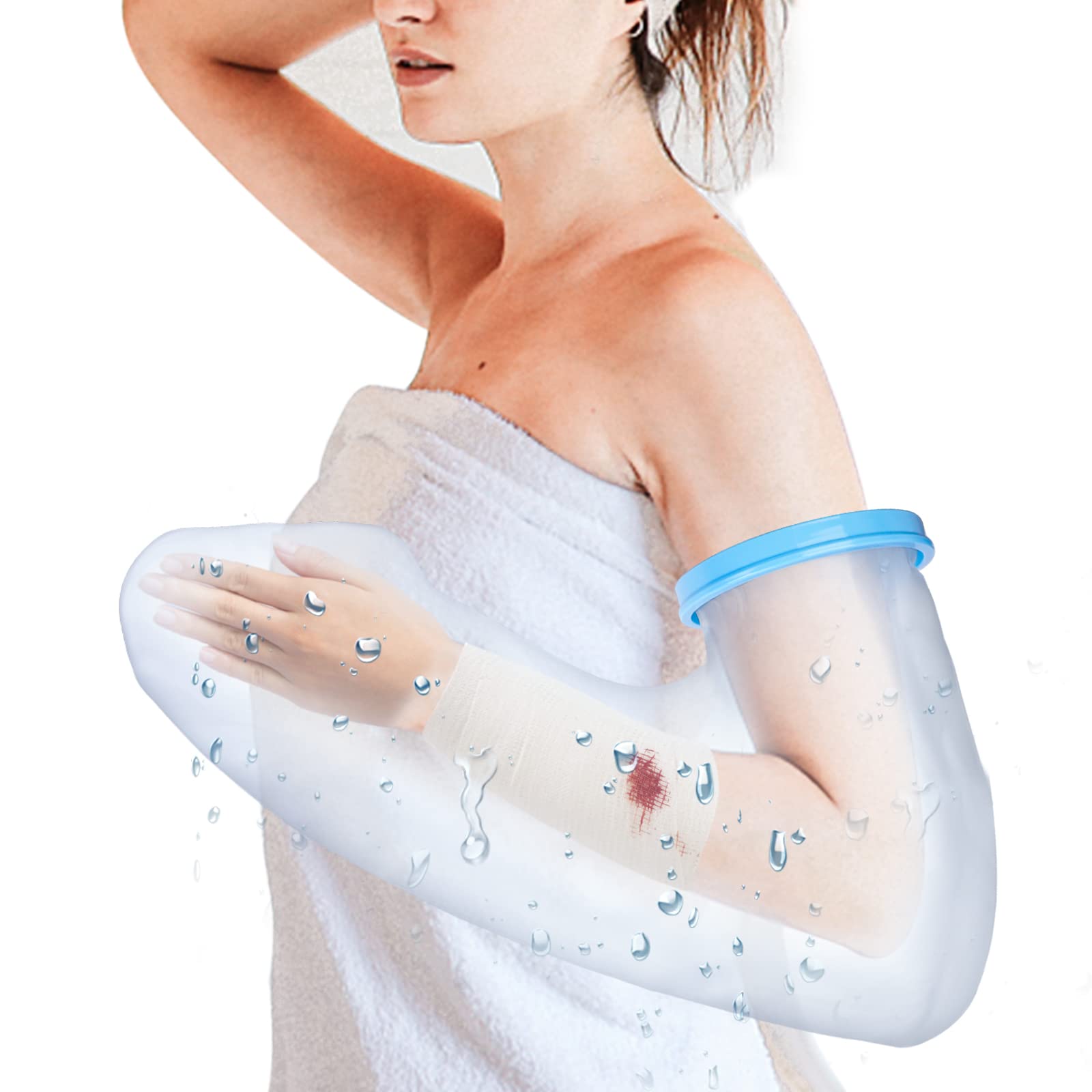 SUPERNIGHT Waterproof Cast Cover for Shower - Reusable Arm Cast Protector for Adults to Keep Wounds & Bandages Dry - Fits Wrists & Arms - Ideal for Bathing, Swimming & Daily Activities