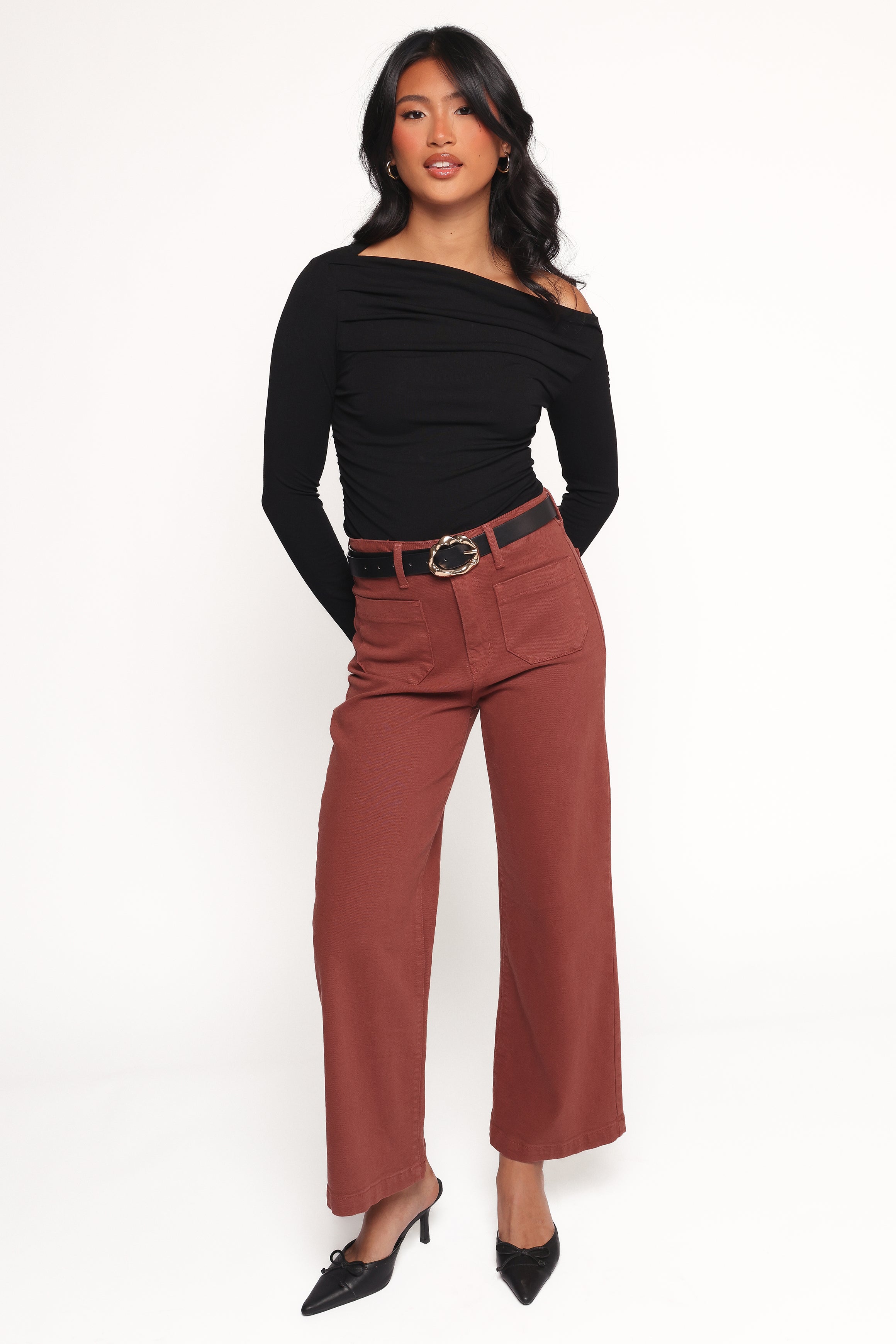 Women's Soft Ceramic Knit Top - Black | Comfortable & Stylish Casual Wear for Everyday Outfits
