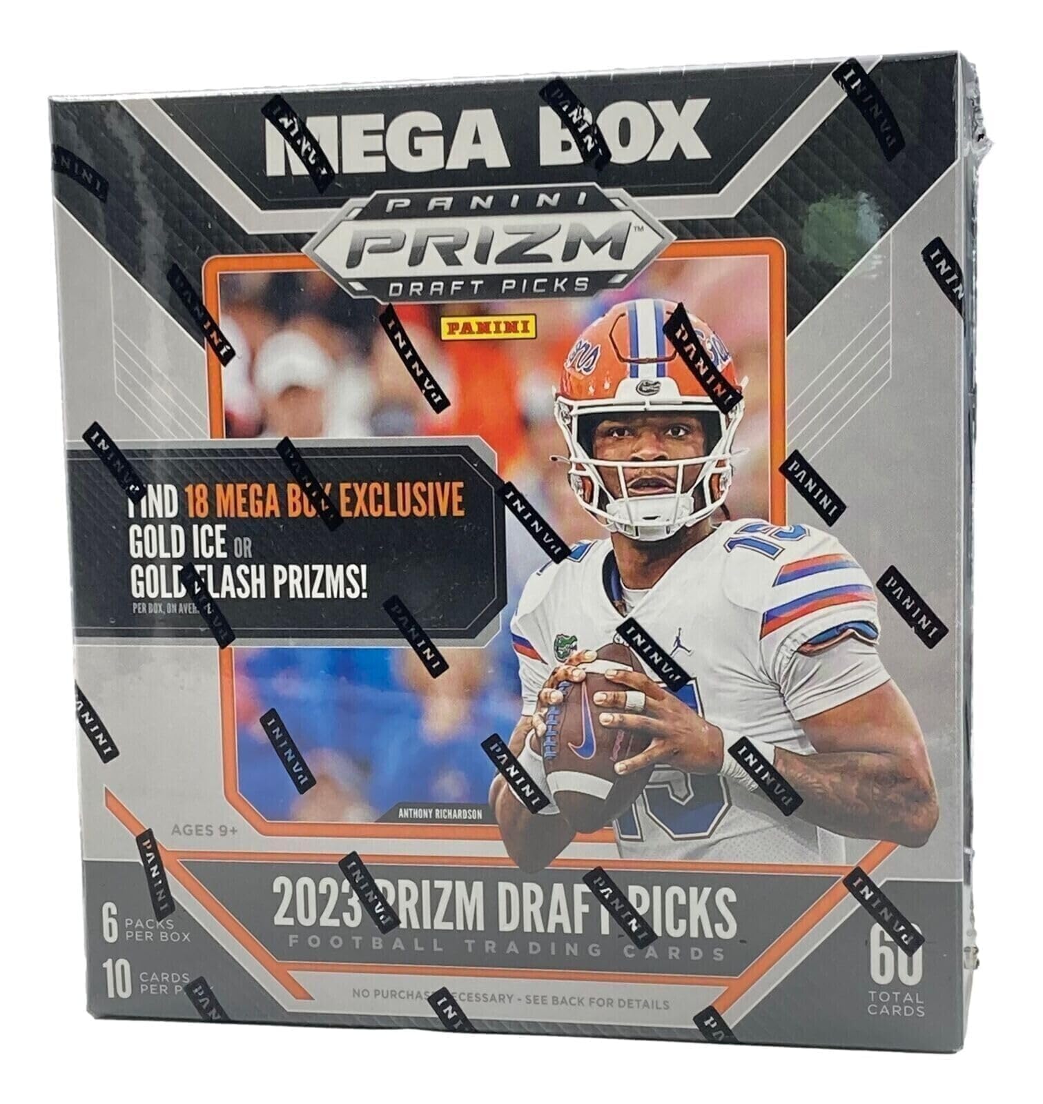 2023 Panini PRIZM Draft Picks Football Card MEGA Box - 60 Cards with 18 Exclusive Gold PRIZMS, Patrick Mahomes & Tom Brady Collector's Edition | Perfect for NFL Fans, Fantasy Football Enthusiasts, and Sports Memorabilia Collectors
