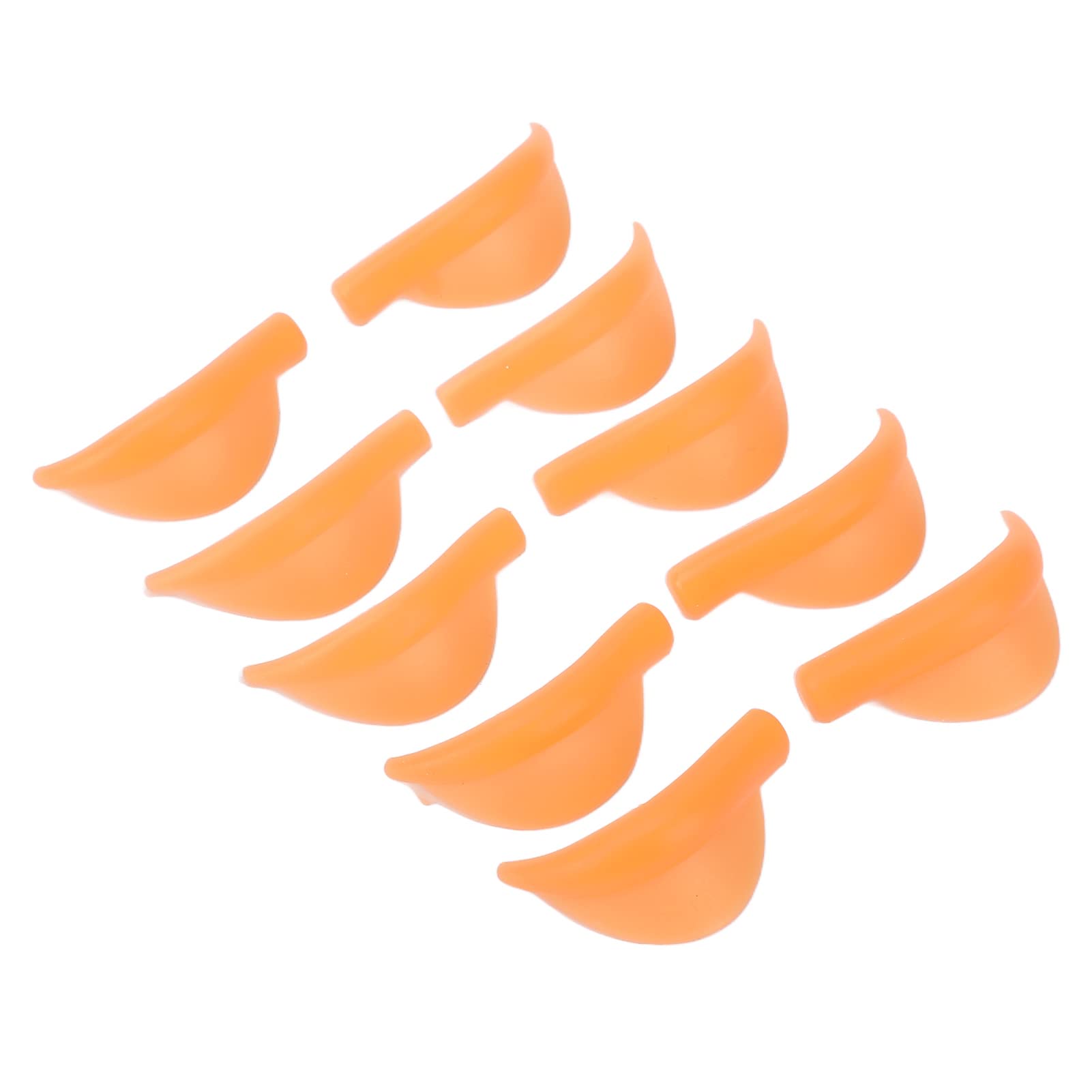Professional Silicone Eyelash Perming Curler Set - 5 Different Size Lash Lift Rods (5 Pairs) for Salon & Home Use - Perfect for Lash Lifting, Perming & Volume Enhancement - Orange Beauty Tools