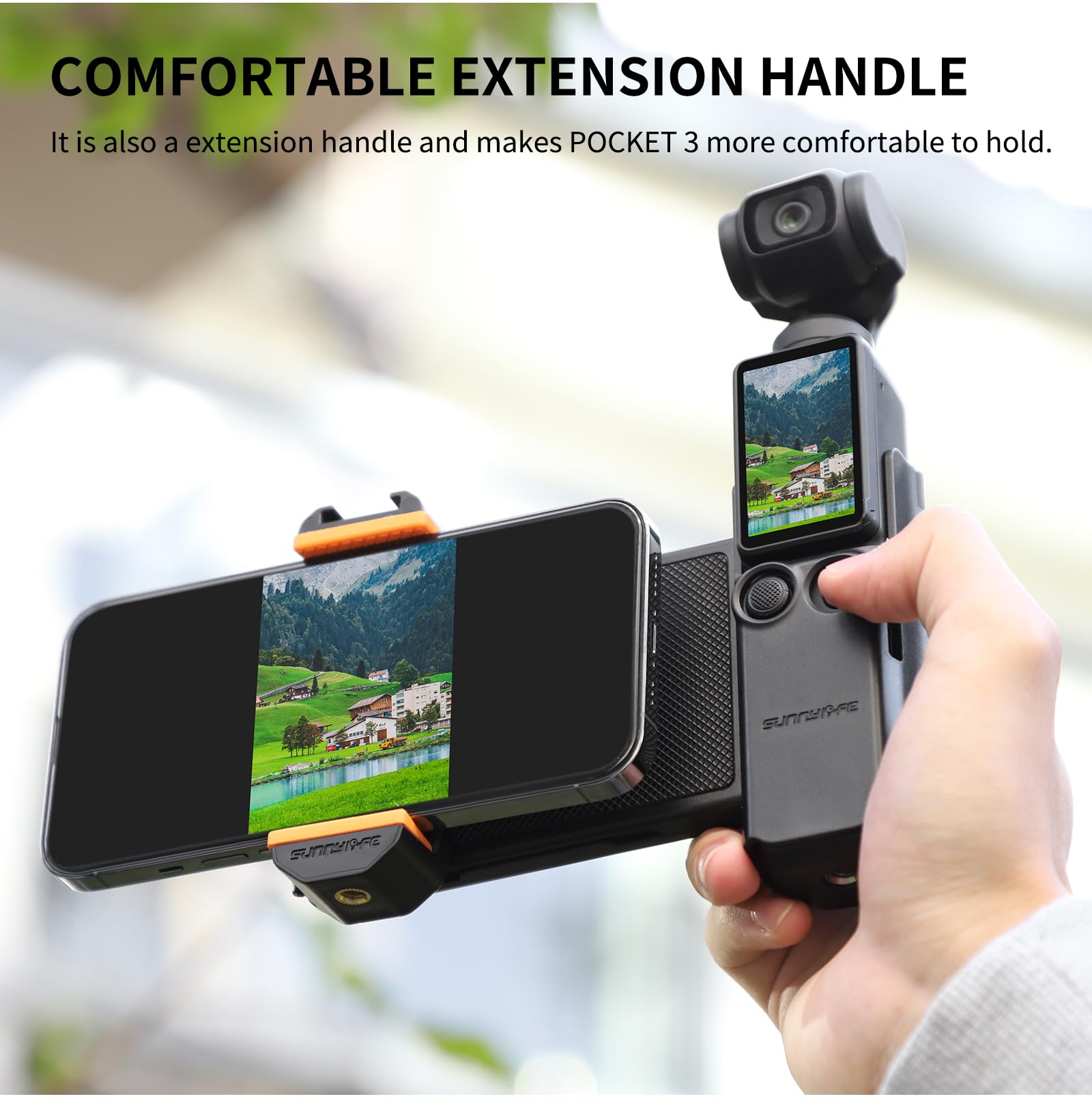 DJI Osmo Pocket 3 Expansion Support - Compatible Phone Mount & Accessories for DJI Pocket 3 | Perfect for Vlogging, Travel Filming & Content Creation