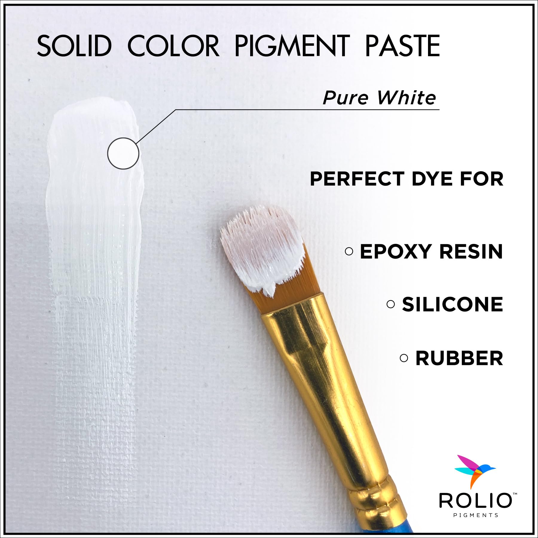 Premium White Epoxy Resin Pigment Paste - 2oz Pure White Resin Dye for Art, Jewelry & DIY Crafts - High-Quality Epoxy Color Paste for Resin Casting, River Tables & Resin Art Projects