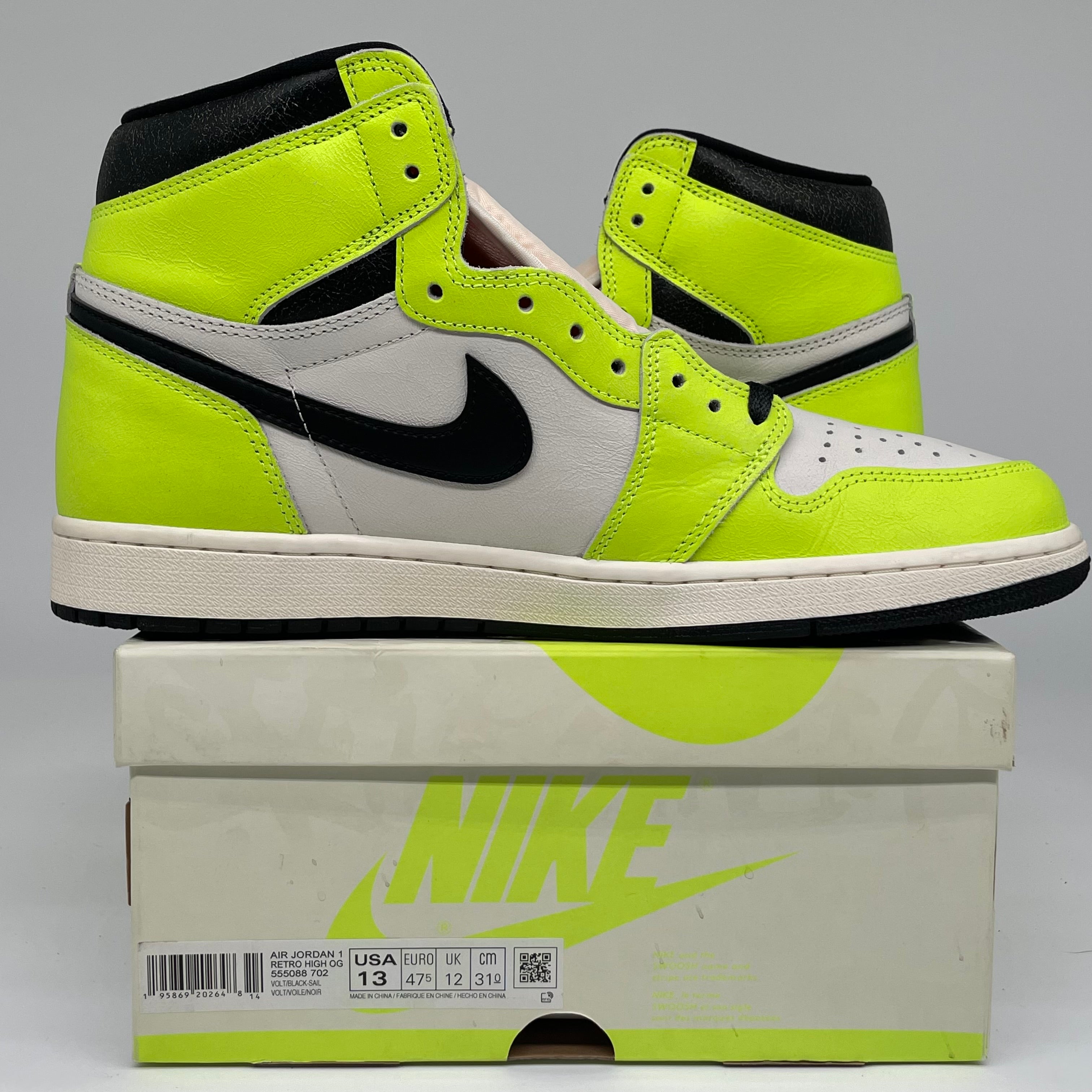 AIR JORDAN 1 VISIONAIRE Men's Basketball Shoes Size 13 - White/Black-Red 555088-702 | High-Top Sneakers for Streetwear & Casual Wear