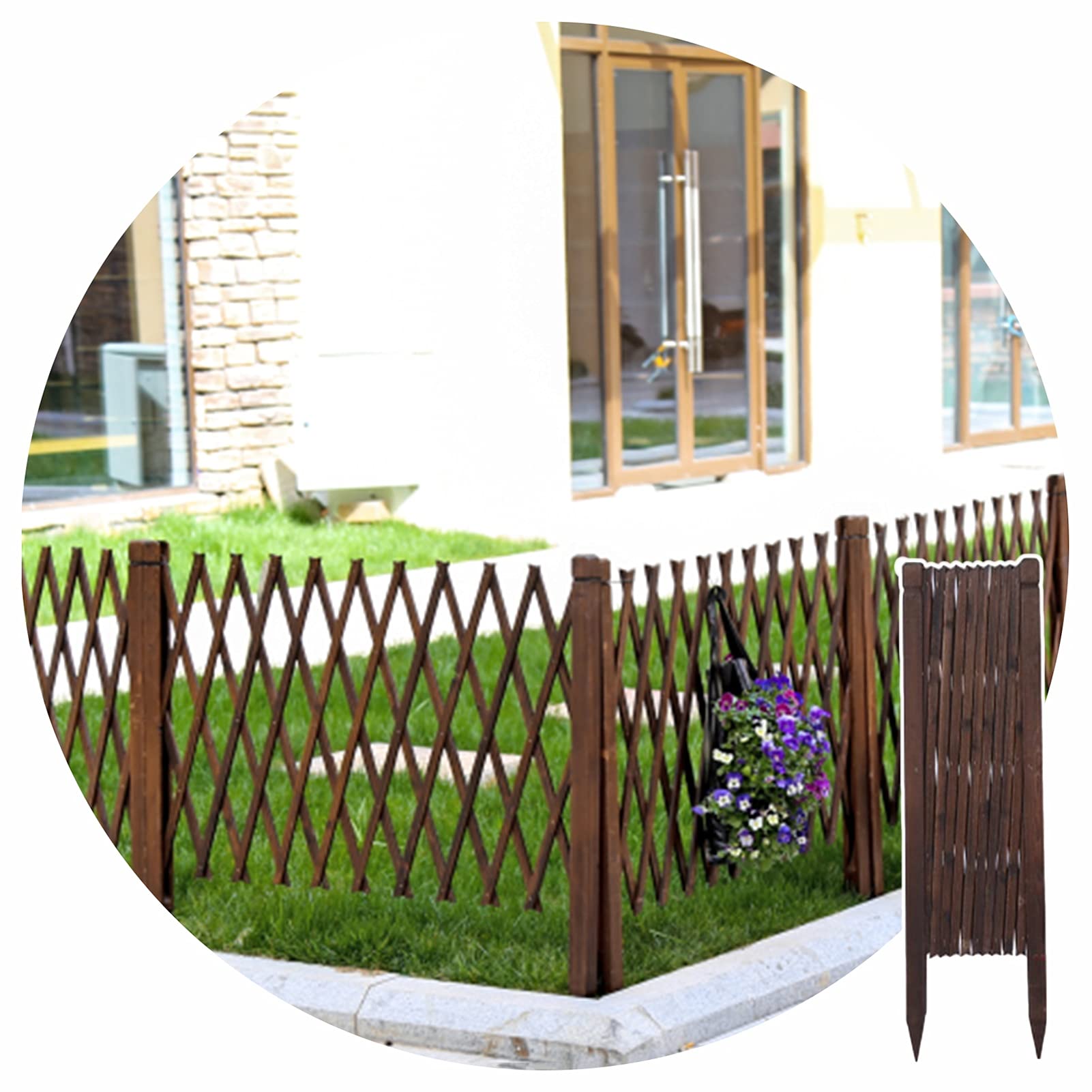 LIQICAI Decorative Garden Fence - Outdoor Landscape Border Fencing for Plant Protection & Animal Barriers (2 Styles, 3 Sizes) - 0.9m Height, Set of 2 - Perfect for Flower Beds, Vegetable Gardens & Yard Decoration