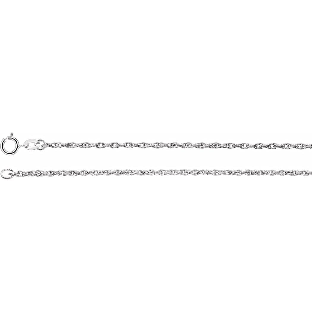 925 Sterling Silver Rhodium Plated 1.5mm Rope Chain Necklace for Women & Men | Durable Jewelry for Everyday Wear, Gifts & Special Occasions