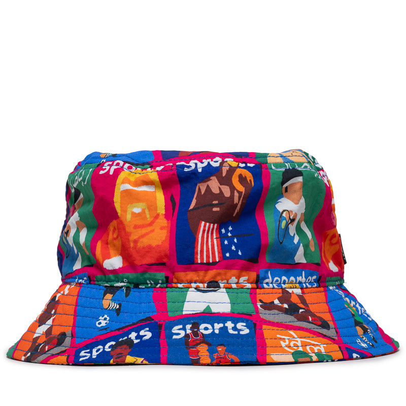 Stylish Market Illustrated Bucket Hat for Men & Women - Trendy Summer Sun Protection - Perfect for Beach, Outdoor & Casual Wear