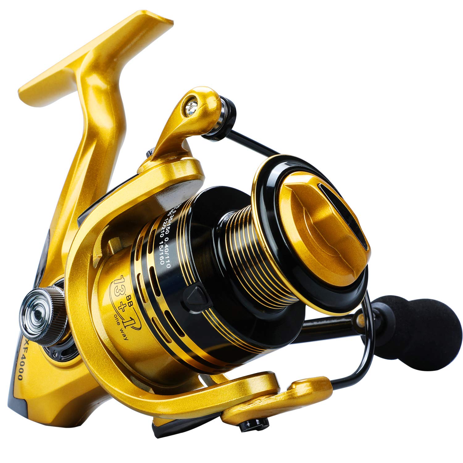 13+1BB Lightweight Ultra Smooth Spinning Fishing Reel - Saltwater & Freshwater Fishing Gear for Bass, Trout & Surf Casting | Perfect for Shore Fishing & Boat Angling