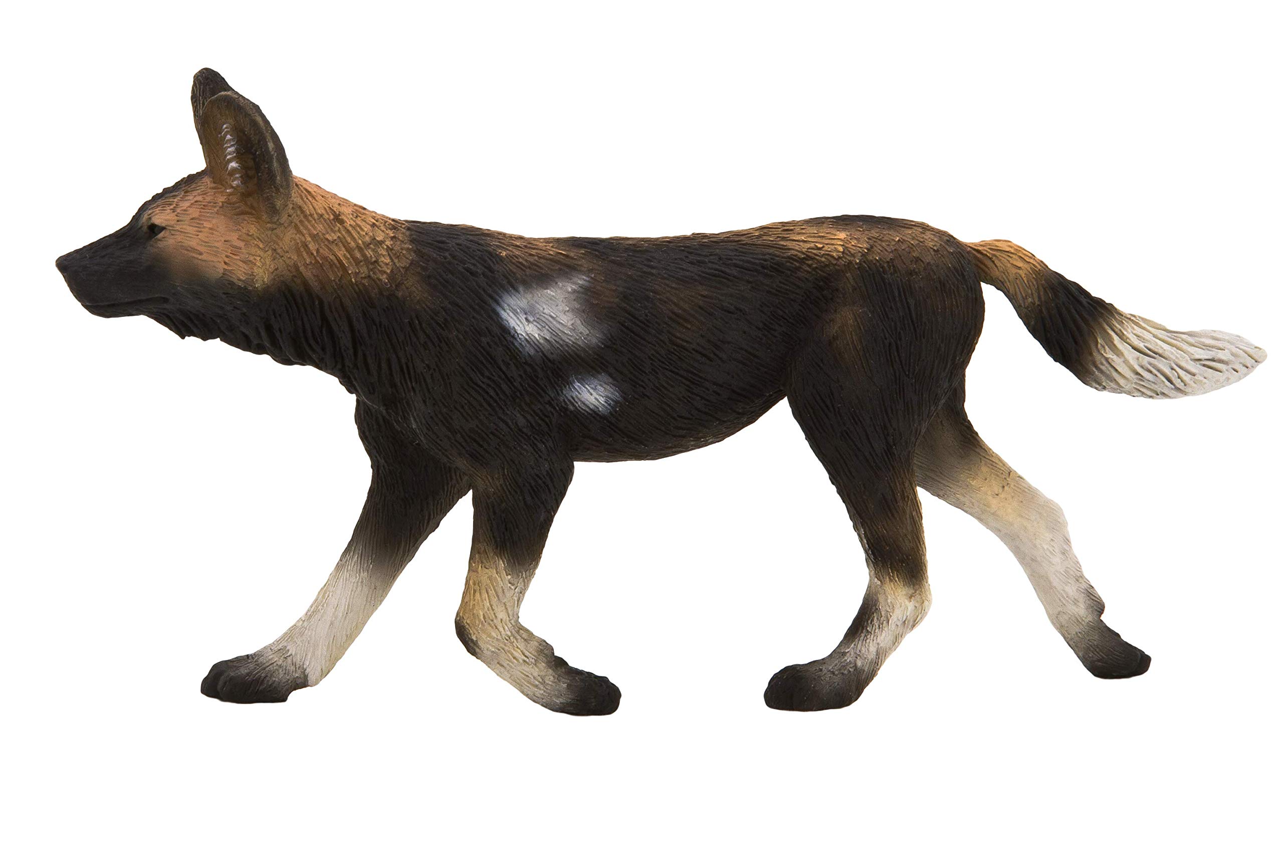 MOJO African Wild Dog Toy Figure - Realistic Painted Dog Figurine for Kids, Collectors & Animal Lovers - Perfect for Safari-Themed Play, Educational Display & Wildlife Decor