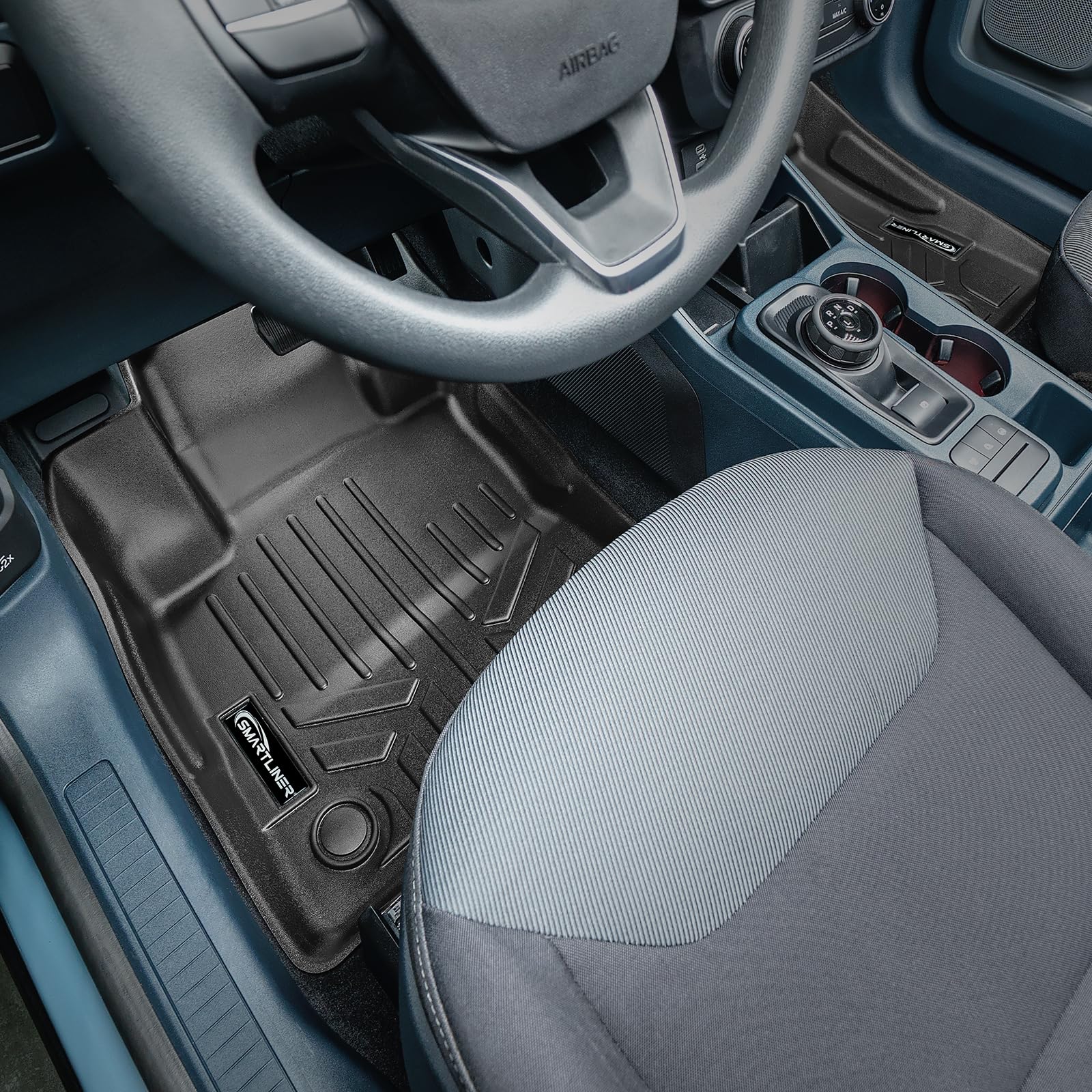SMARTLINER Custom Fit All-Weather Black Floor Mats for 2022-2024 Ford Maverick Hybrid - 1st Row Durable Car Mats for Protection Against Mud, Snow & Spills | Perfect for Daily Commutes & Road Trips