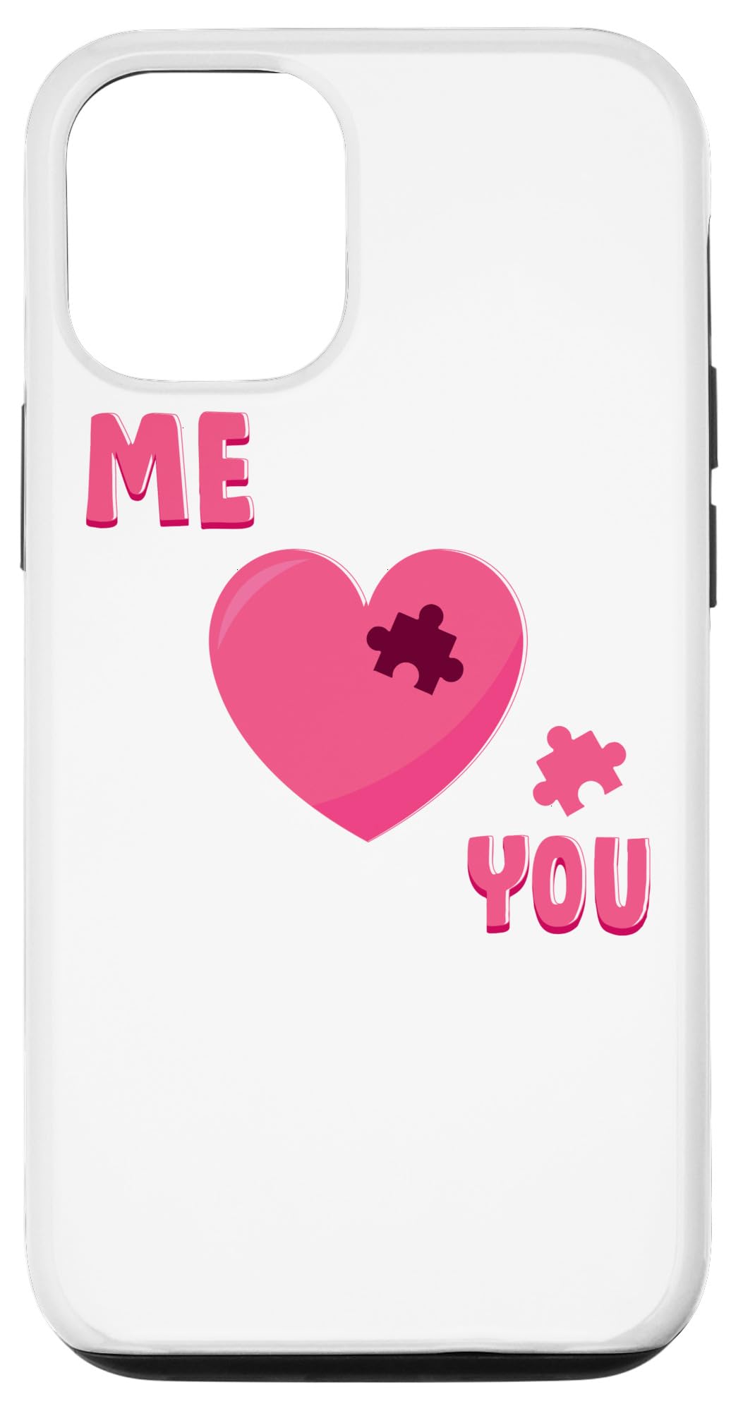 iPhone 15 Valentine's Day Puzzle Case - Romantic Missing Piece Heart Design - Perfect Gift for Couples & Anniversary Celebrations