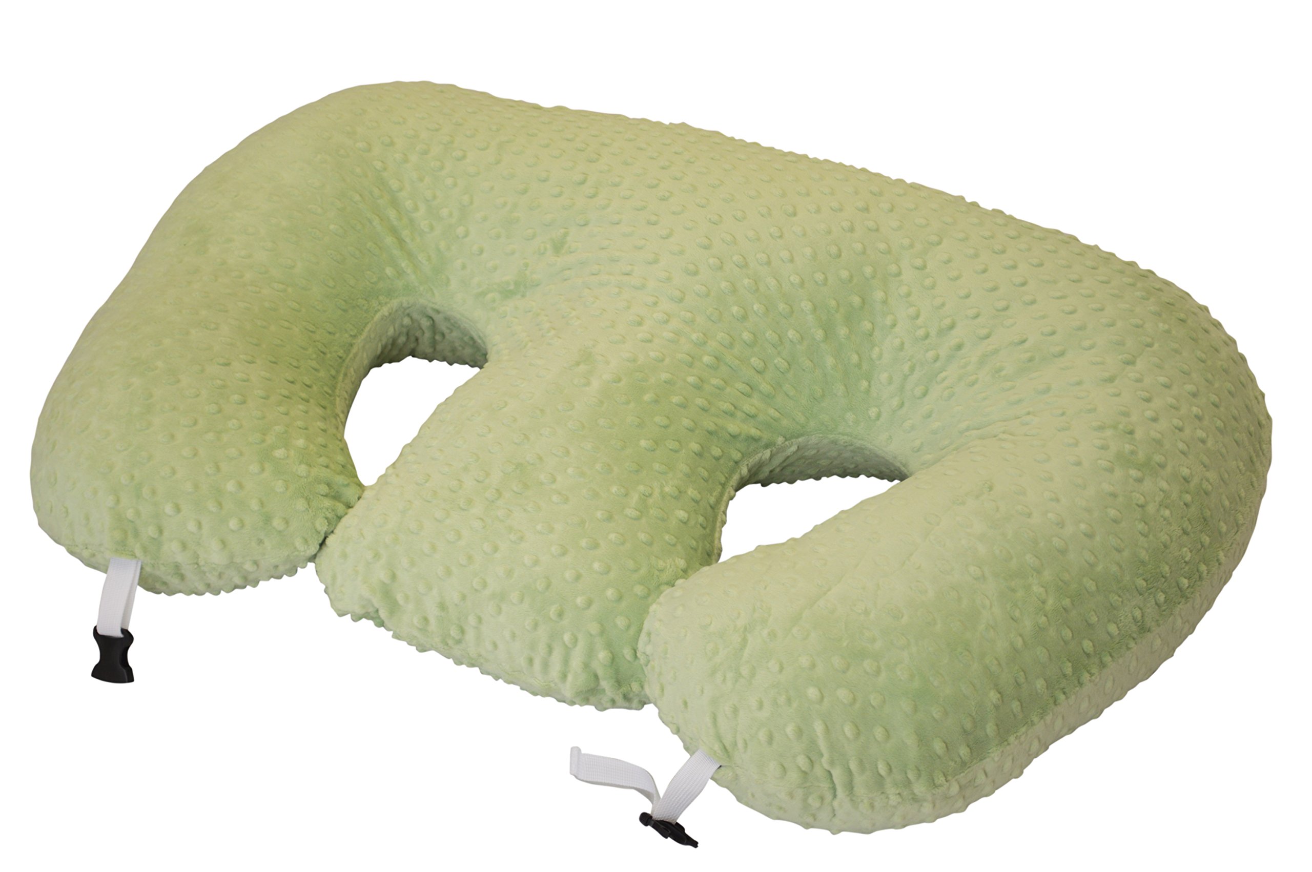 The TWIN Z Pillow - 6-in-1 Nursing Pillow for Twins - Breastfeeding, Bottle Feeding, Tummy Time & Support - Lime Green - Perfect for Newborn Care & Parenting Essentials