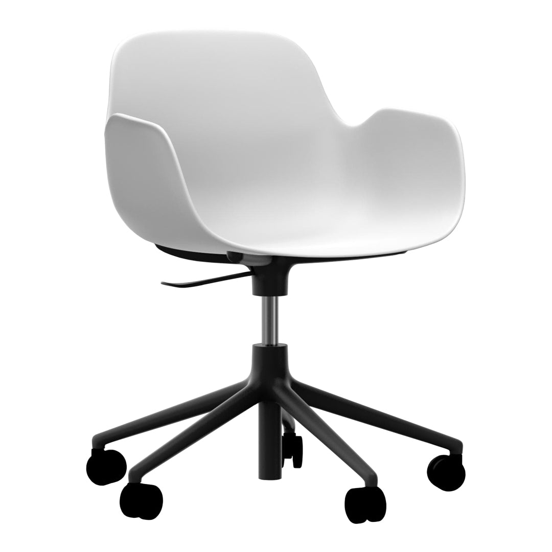 Modern Form Armchair with 5W Swivel Base & Gas Lift Mechanism - Ergonomic Office Chair for Home & Workspace Comfort