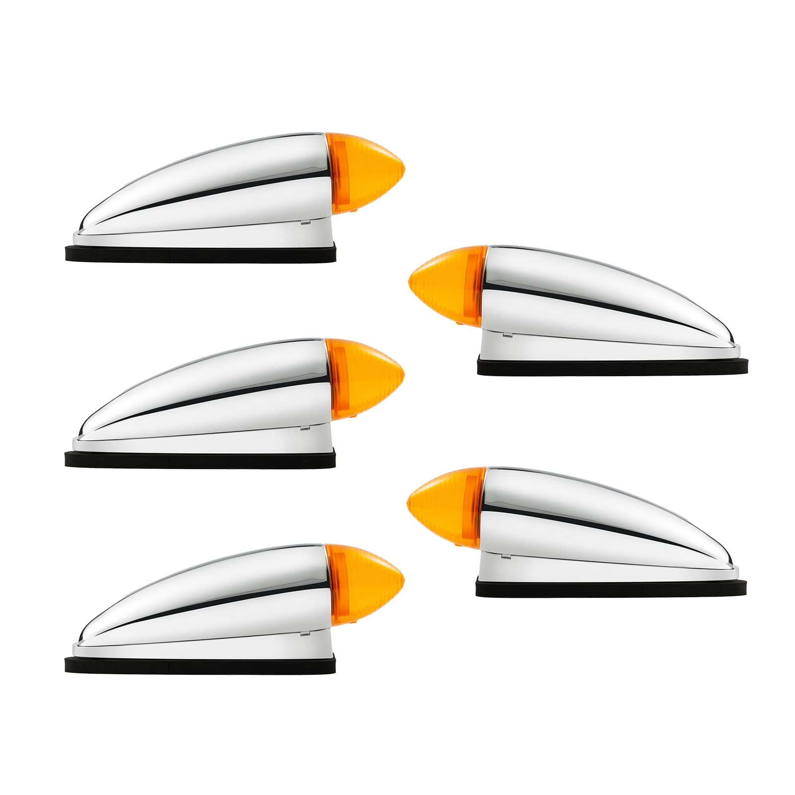 5PCS 8 LED Cab Marker Lights - Heavy Duty Truck Roof Running Lamps for International/Kenworth/Mack - Waterproof & Durable Replacement Lights for Semi Trucks & Trailers - Perfect for Night Driving & Enhanced Road Visibility