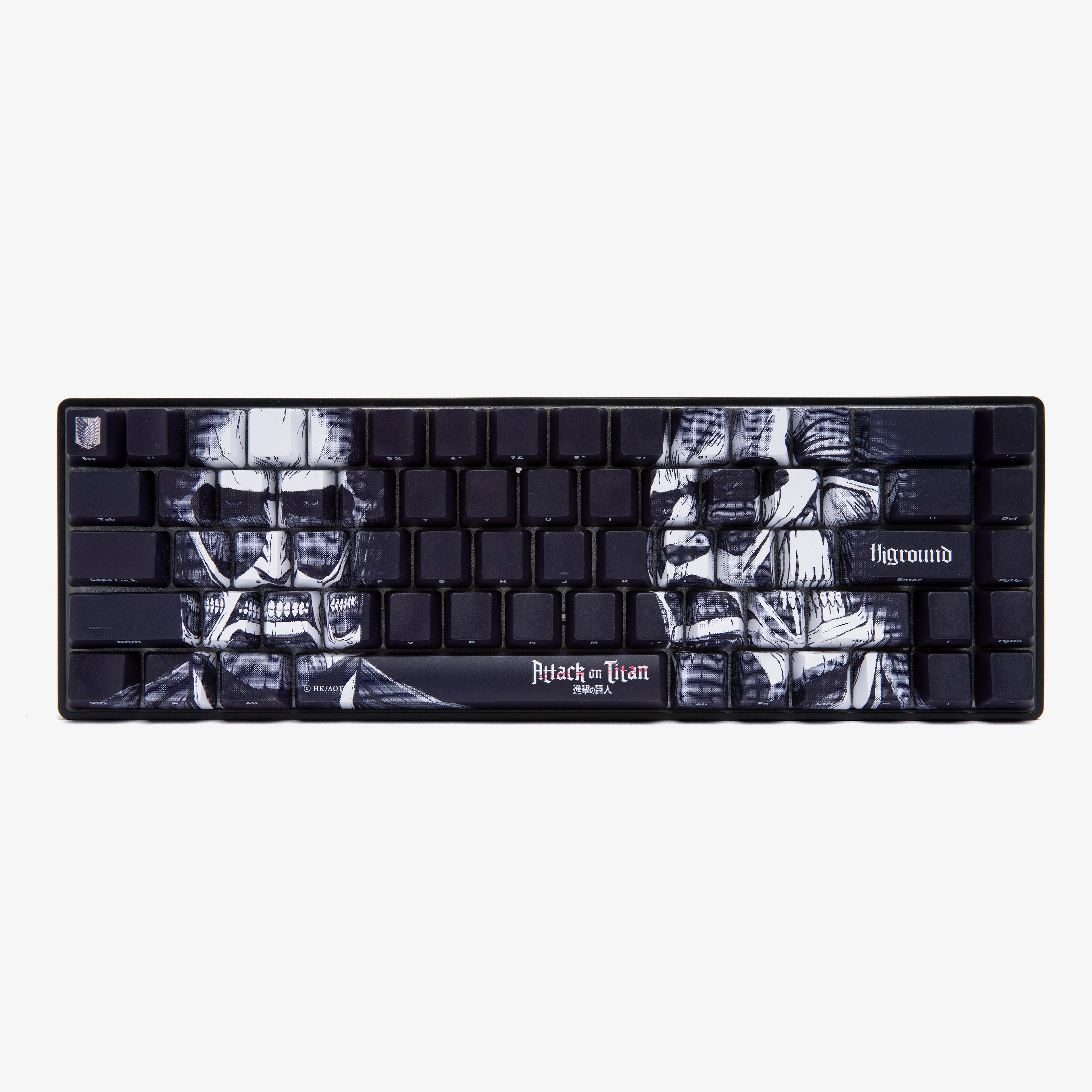Attack on Titan x Higround Titan Mechanical Gaming Keyboard - Ergonomic RGB Backlit for PC, Mac - Perfect for Anime Fans & Gamers (Battle Scenes, Streaming, Esports)