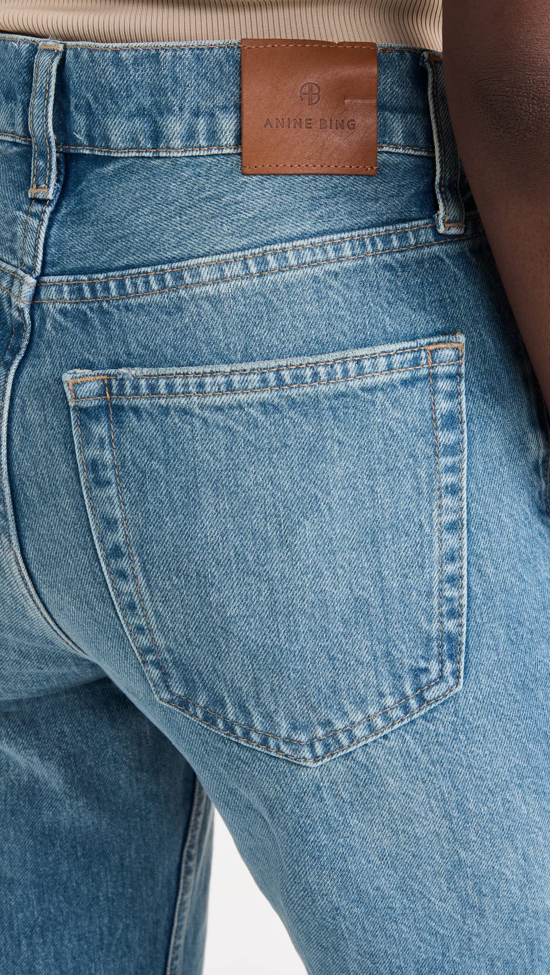 ANINE BING Women's Roy High-Rise Skinny Jeans - Stretch Denim Pants for Casual Wear & Night Out