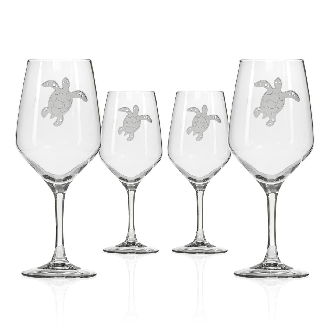 Premium 19.75oz Turtle All-Purpose Wine Glasses Set of 12 - Perfect for Parties, Weddings, Restaurants & Home Entertaining