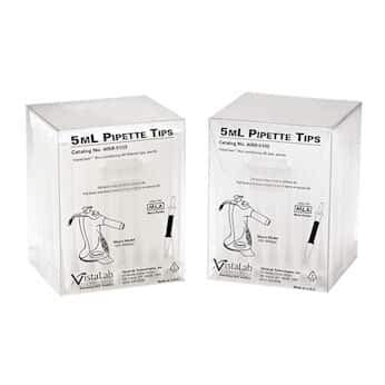 9048 Vista Lab Sterile Pipette Tips - 5mL Capacity, 100 Tips/Box (Pack of 100) | Premium Quality for Laboratory, Research & Medical Use | Ideal for PCR, DNA/RNA Analysis & Liquid Handling