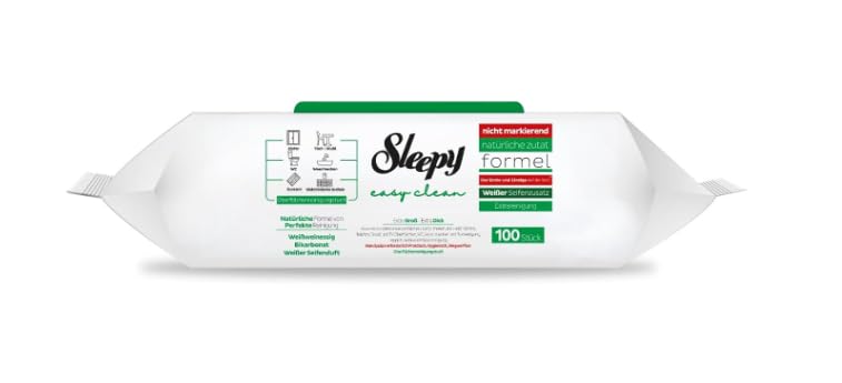 Sleepy Easy Clean Surface Cleaning Cloths - 6 Pack (600 Sheets) | White Soap Additive | Multi-Purpose Disposable Wipes for Kitchen, Bathroom & Office Cleaning