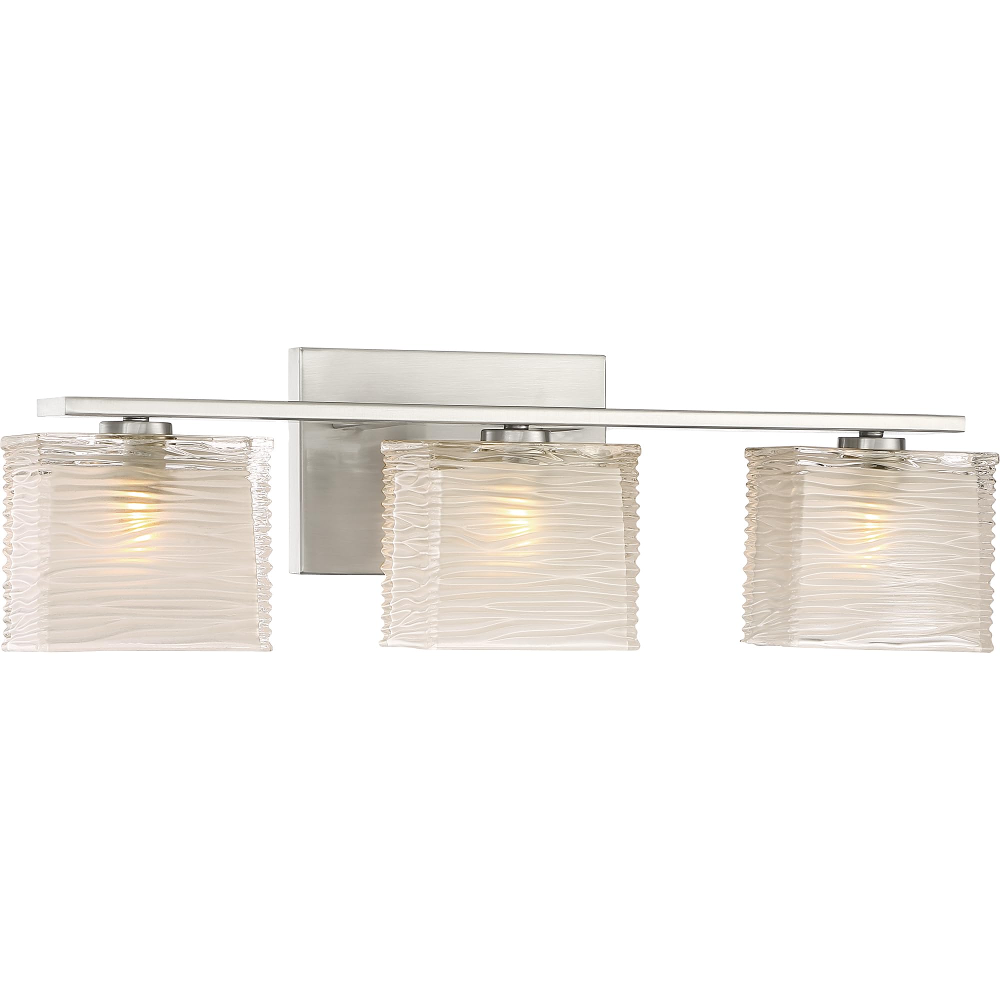 Quoizel WCP8603BN 3-Light Bathroom Vanity Light Fixture - 180W Brushed Nickel Finish - Perfect for Modern Bathrooms & Powder Rooms